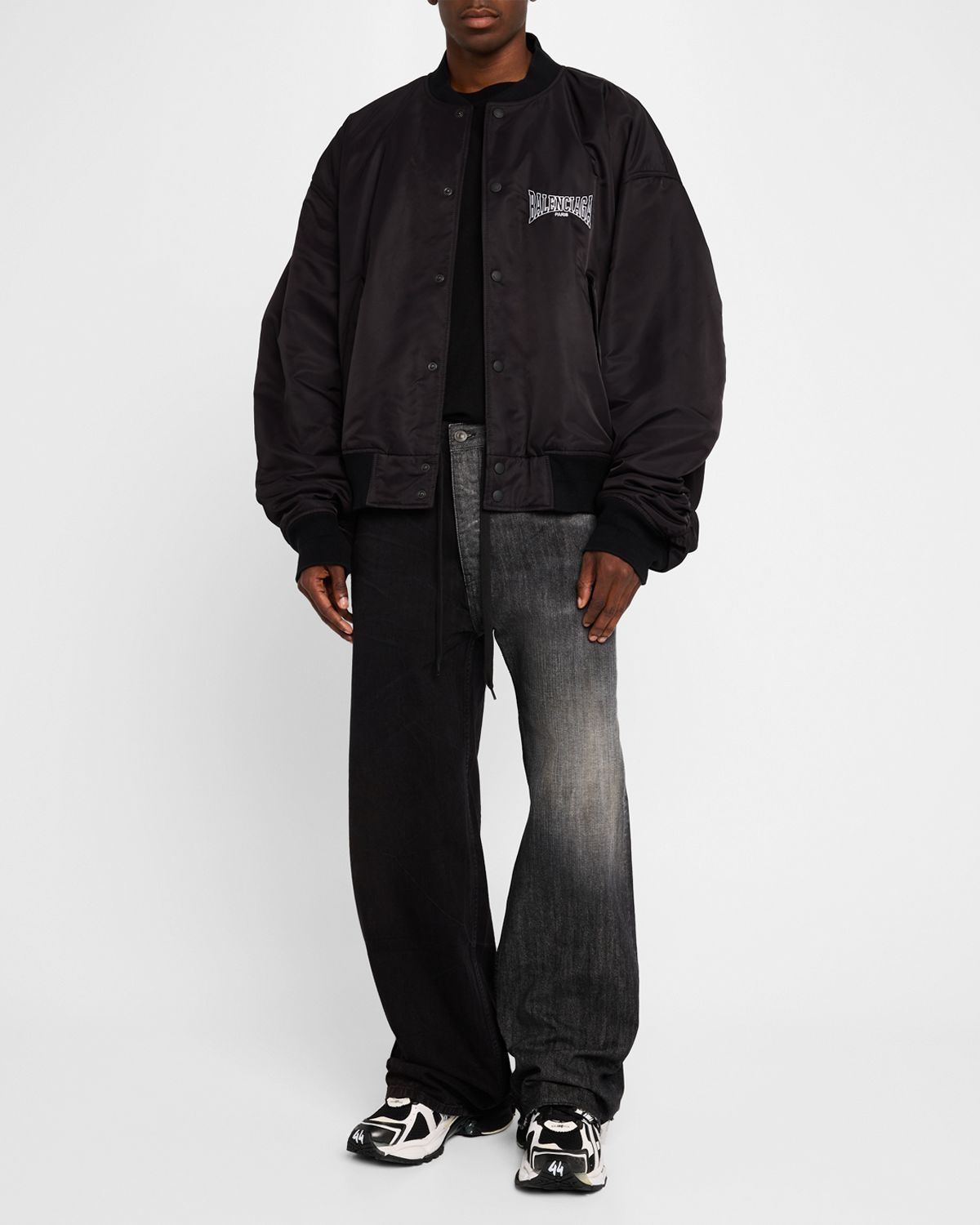 Balenciaga Men 's Embroidered Varsity Jacket