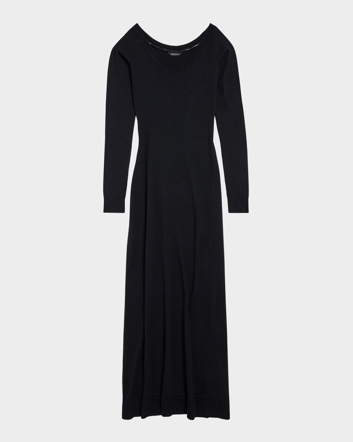Balenciaga Off Shoulder V Neck Dress