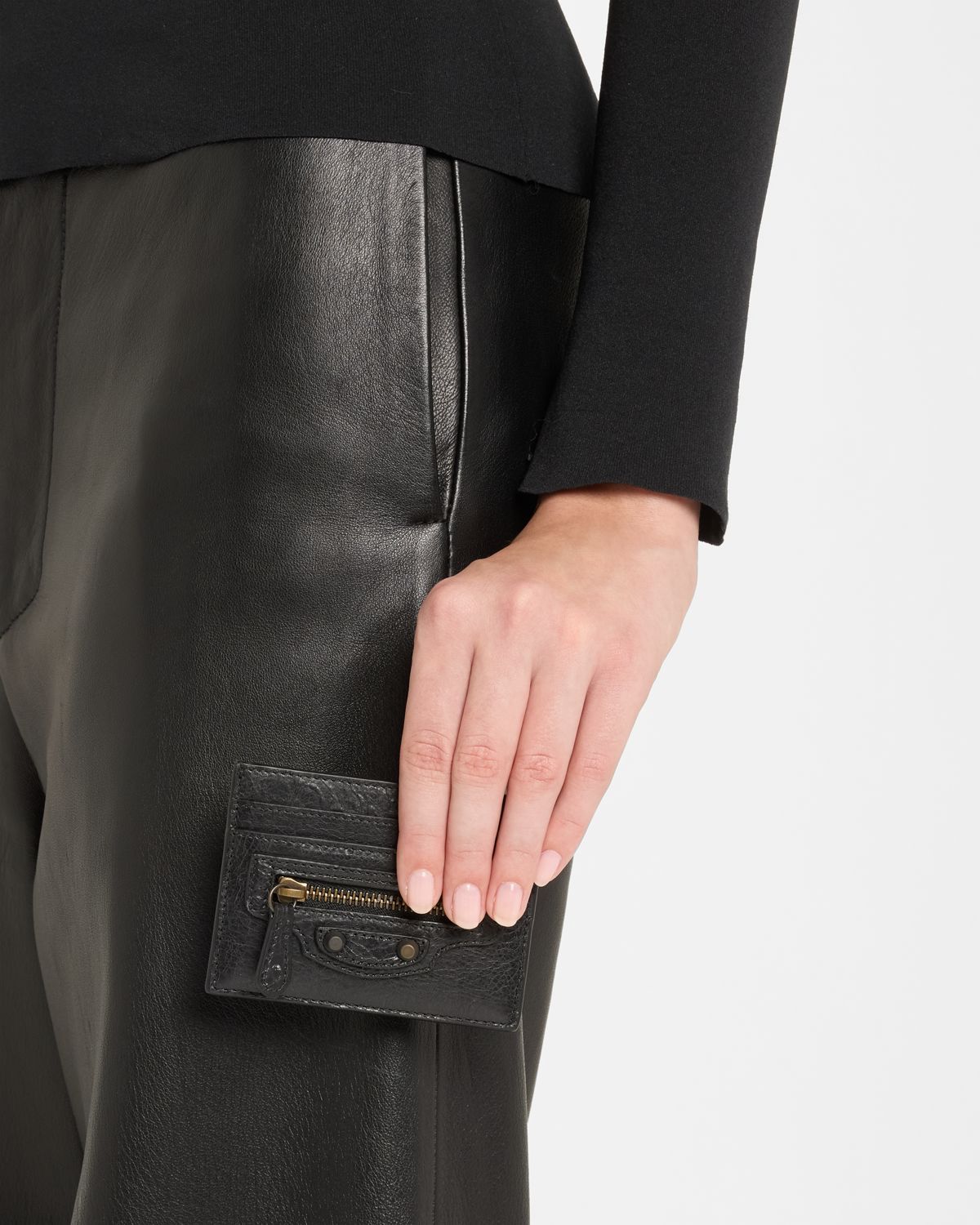 Balenciaga Le City Leather Coin and Card Holder