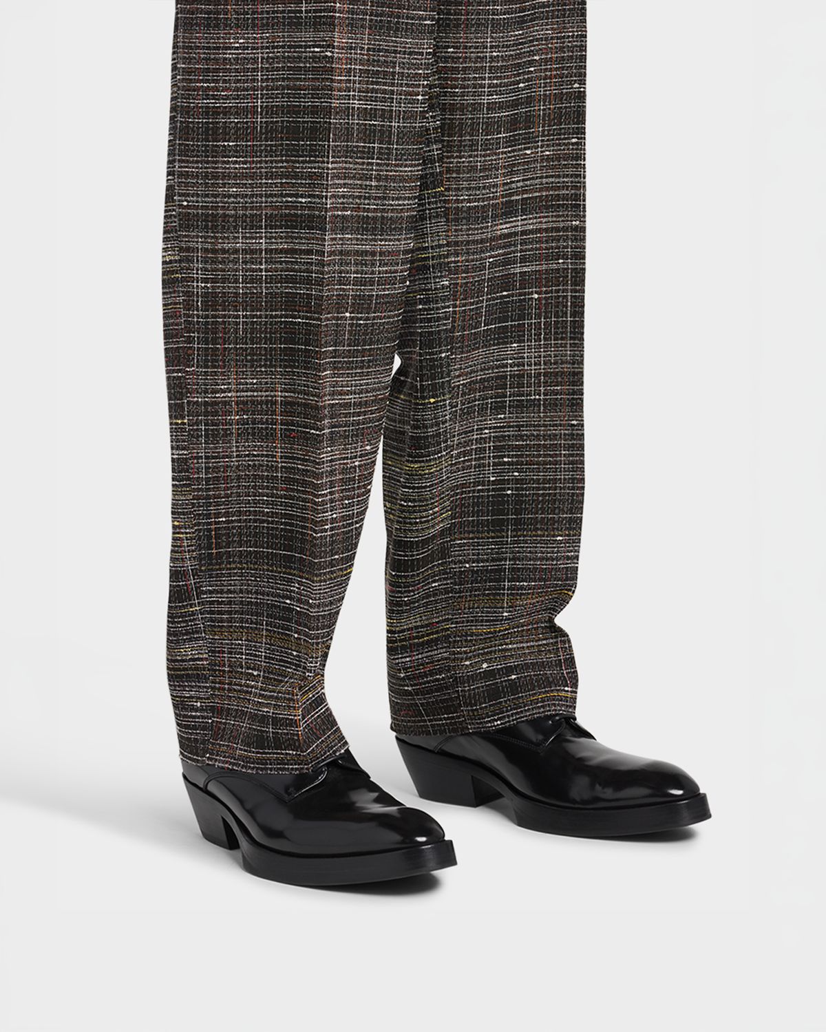 Bottega Veneta Men's Dalton Cuban-Heel Leather Derby Shoes