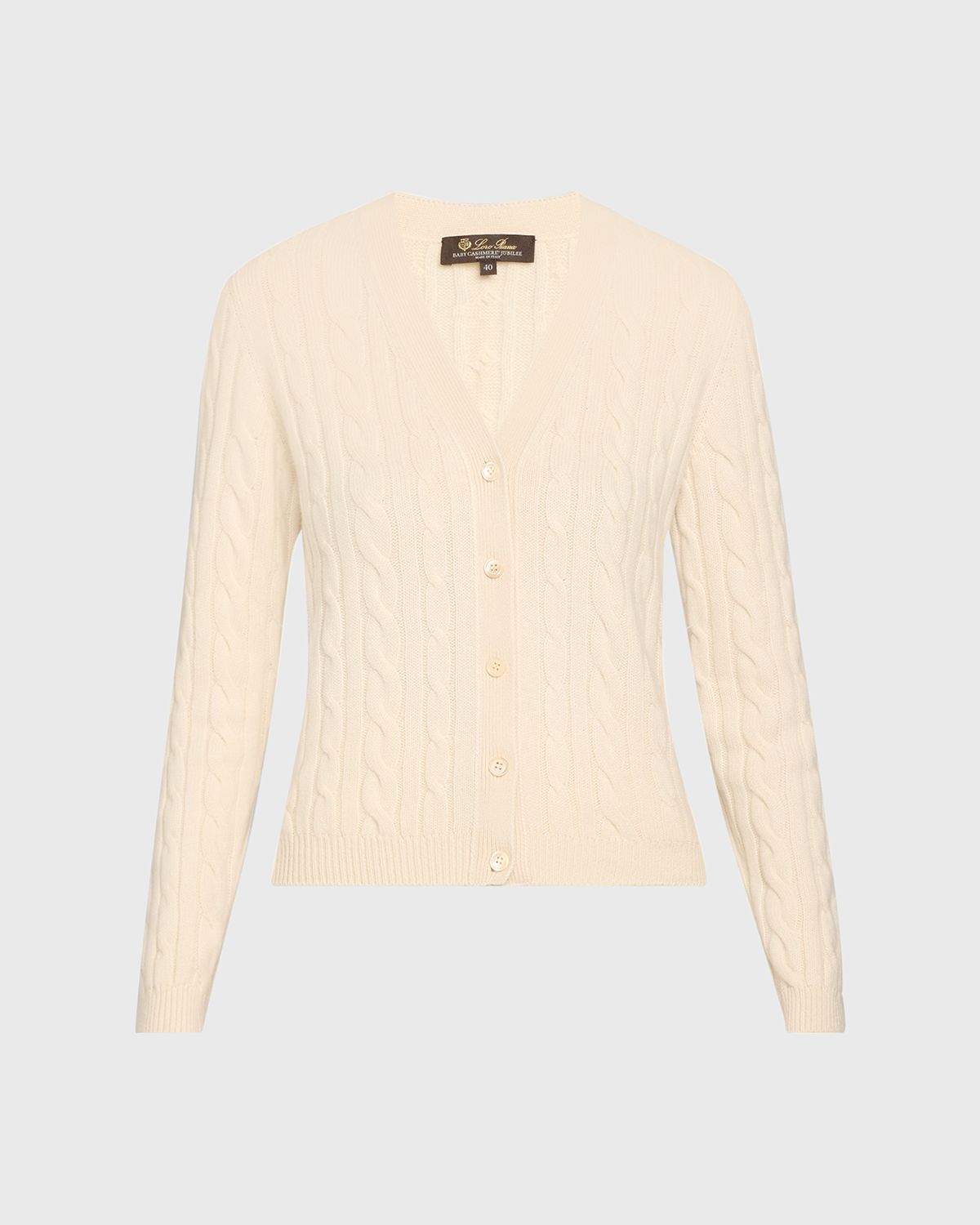 Loro Piana Jubilee Cable Baby Cashmere Cardigan
