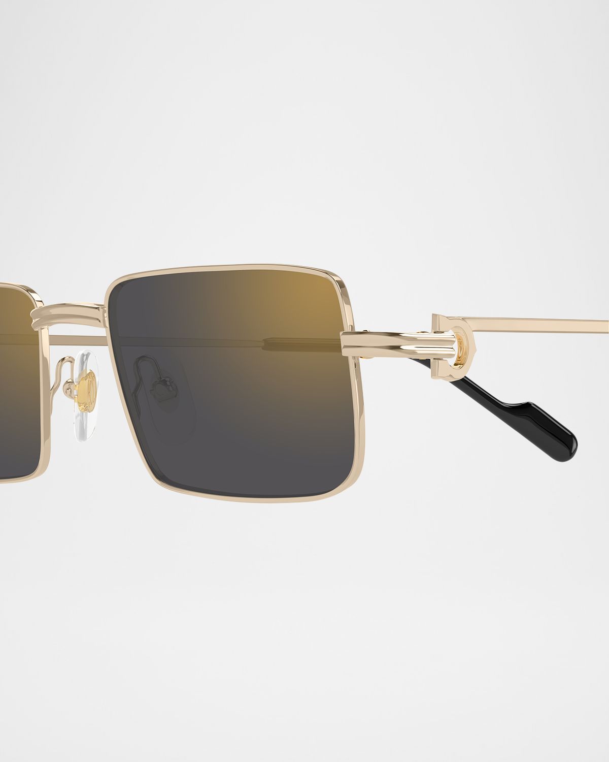Cartier Men 's Metal Rectangle Sunglasses