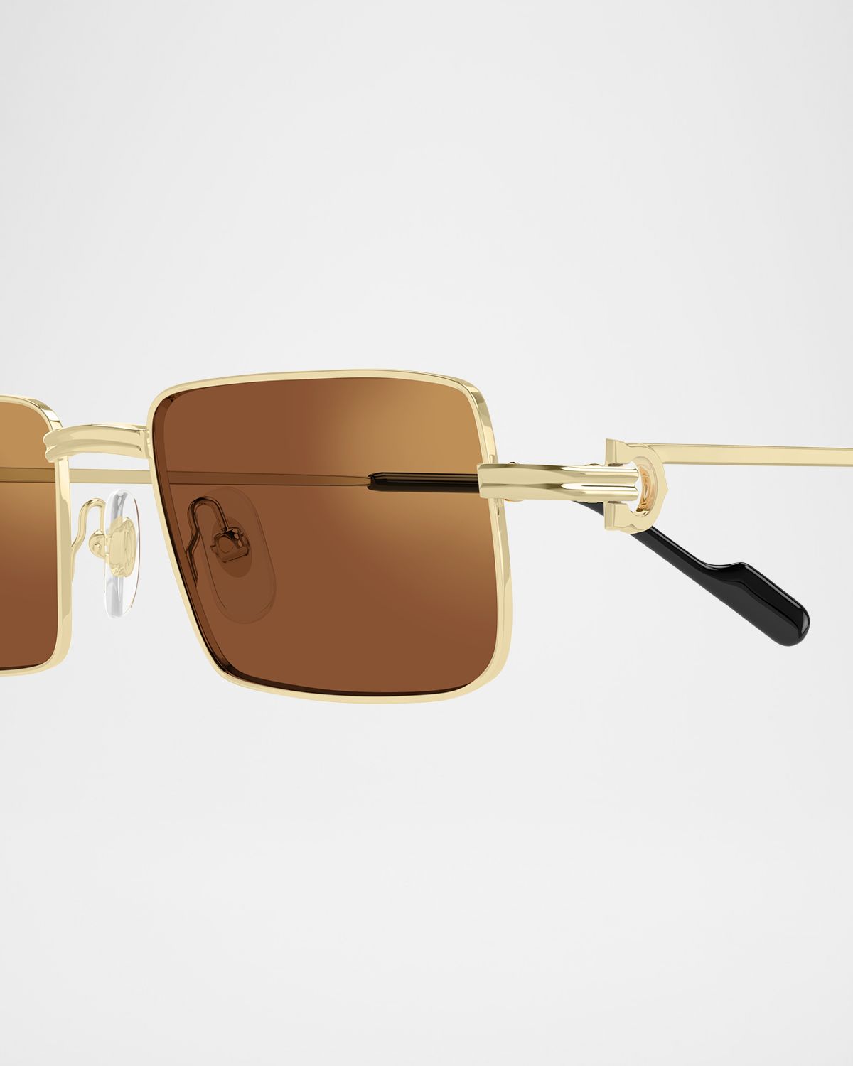 Cartier Men 's Metal Rectangle Sunglasses