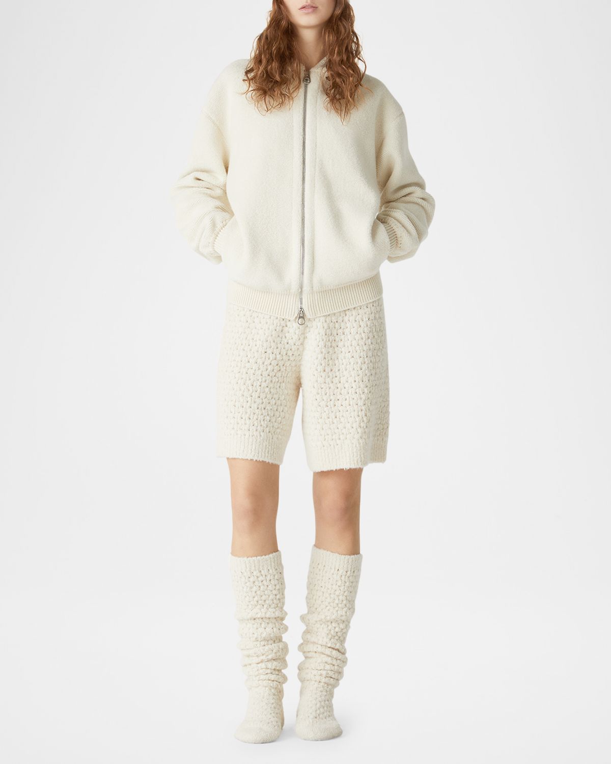 Loro Piana Cocooning Ottoman Cashmere Hooded Zip Jacket