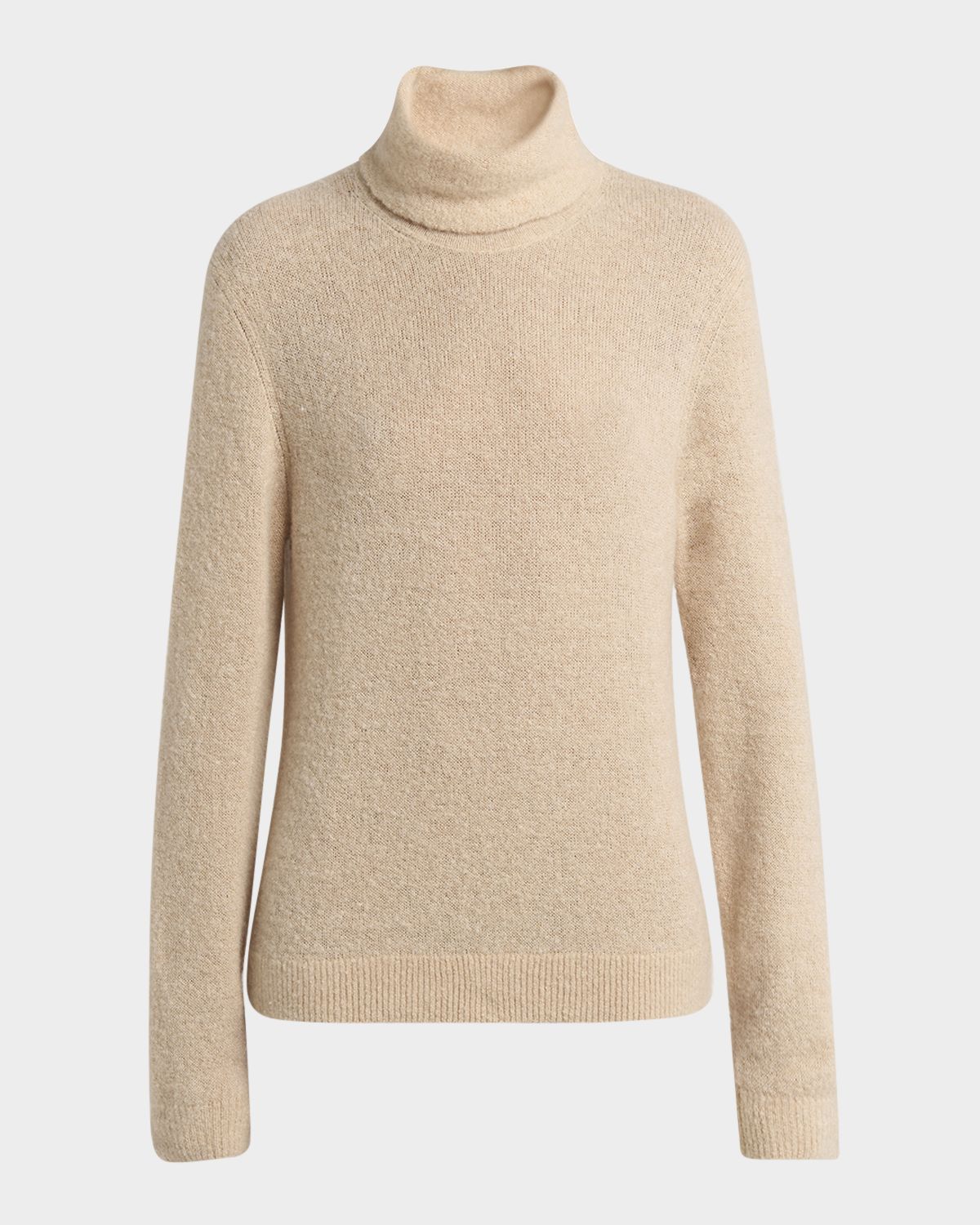 Loro Piana Cocooning Silky-Boucle Turtleneck Sweater