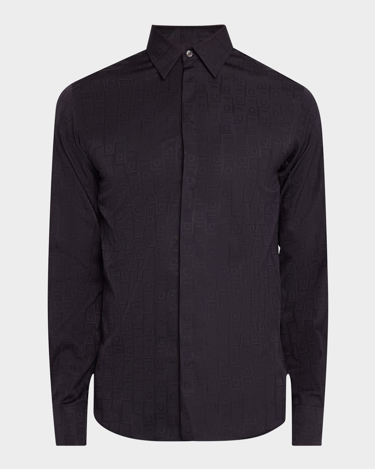 Ferragamo Men 's Gancio Jacquard Sport Shirt