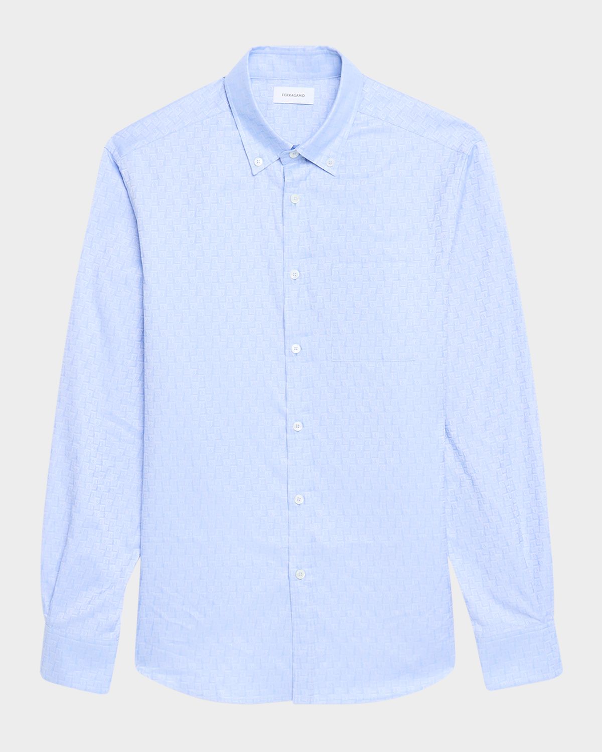 Ferragamo Men 's Gancio Jacquard Sport Shirt