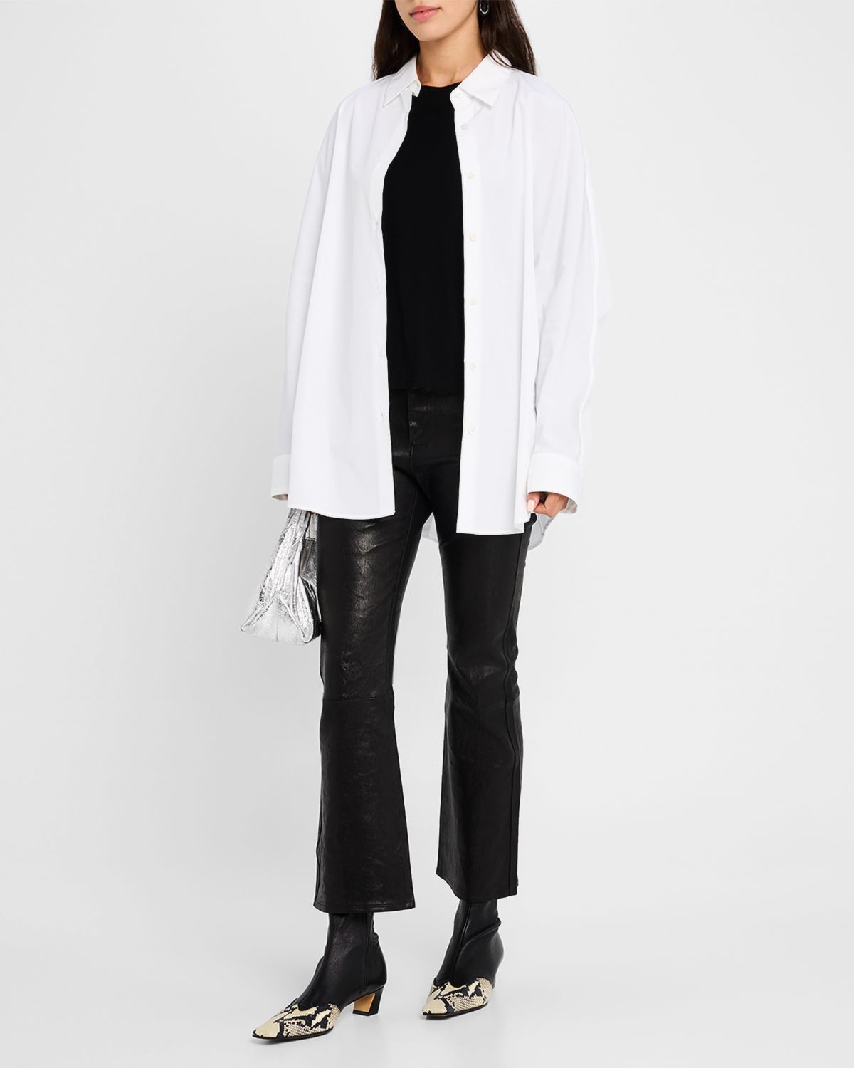 FRAME Le Crop Mini Boot Leather Pants