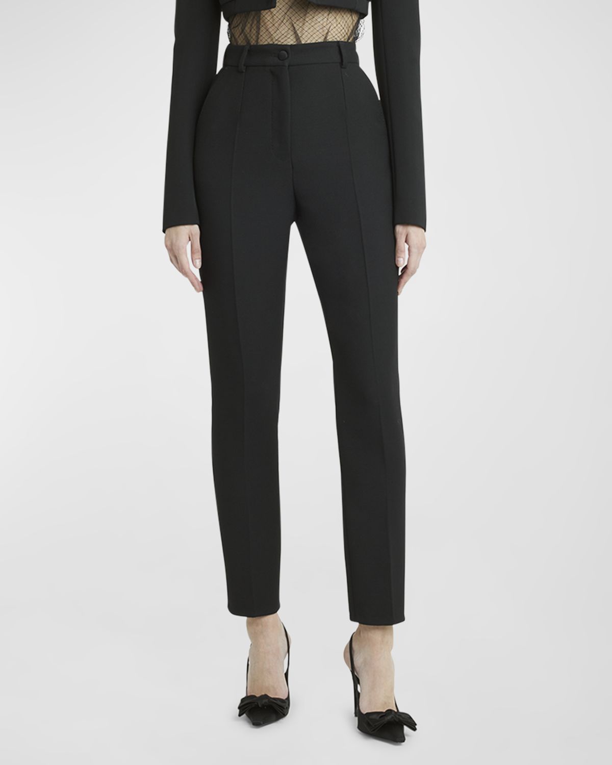 Dolce & Gabbana Straight-Leg Ankle Tuxedo Pants