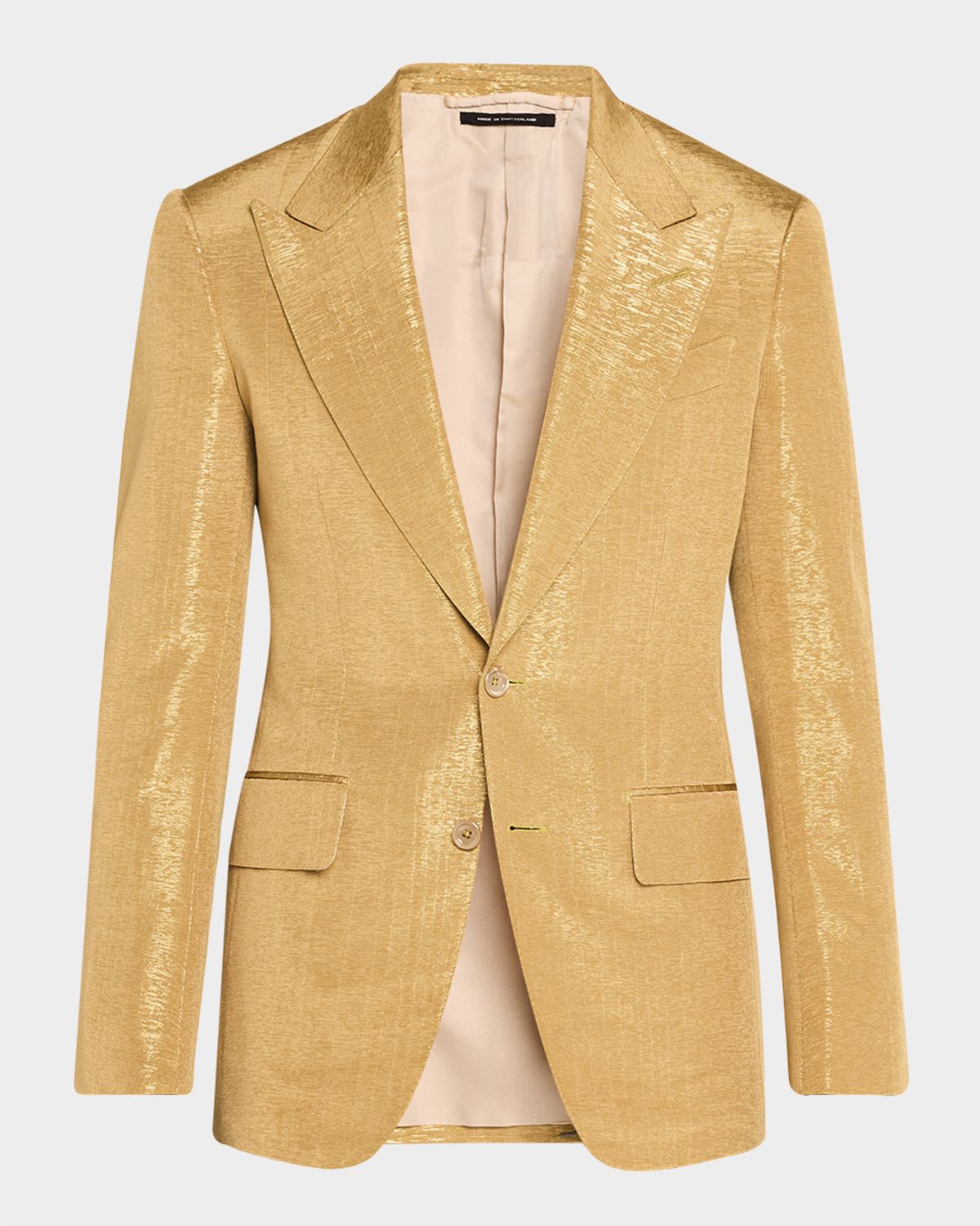 TOM FORD Men 's Shelton Metallic Slub Moire Cocktail Jacket