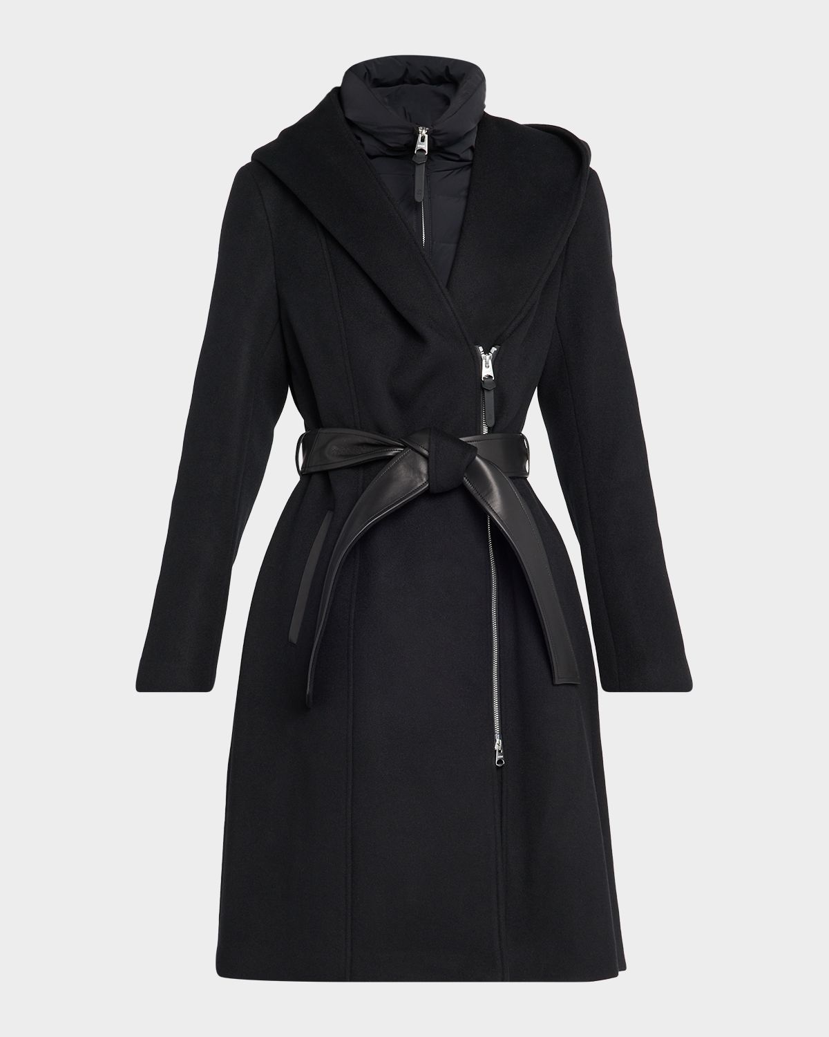 Mackage Shia 2-in-1 Double-Face Wool Coat with Removable Bib - Women's Clothing