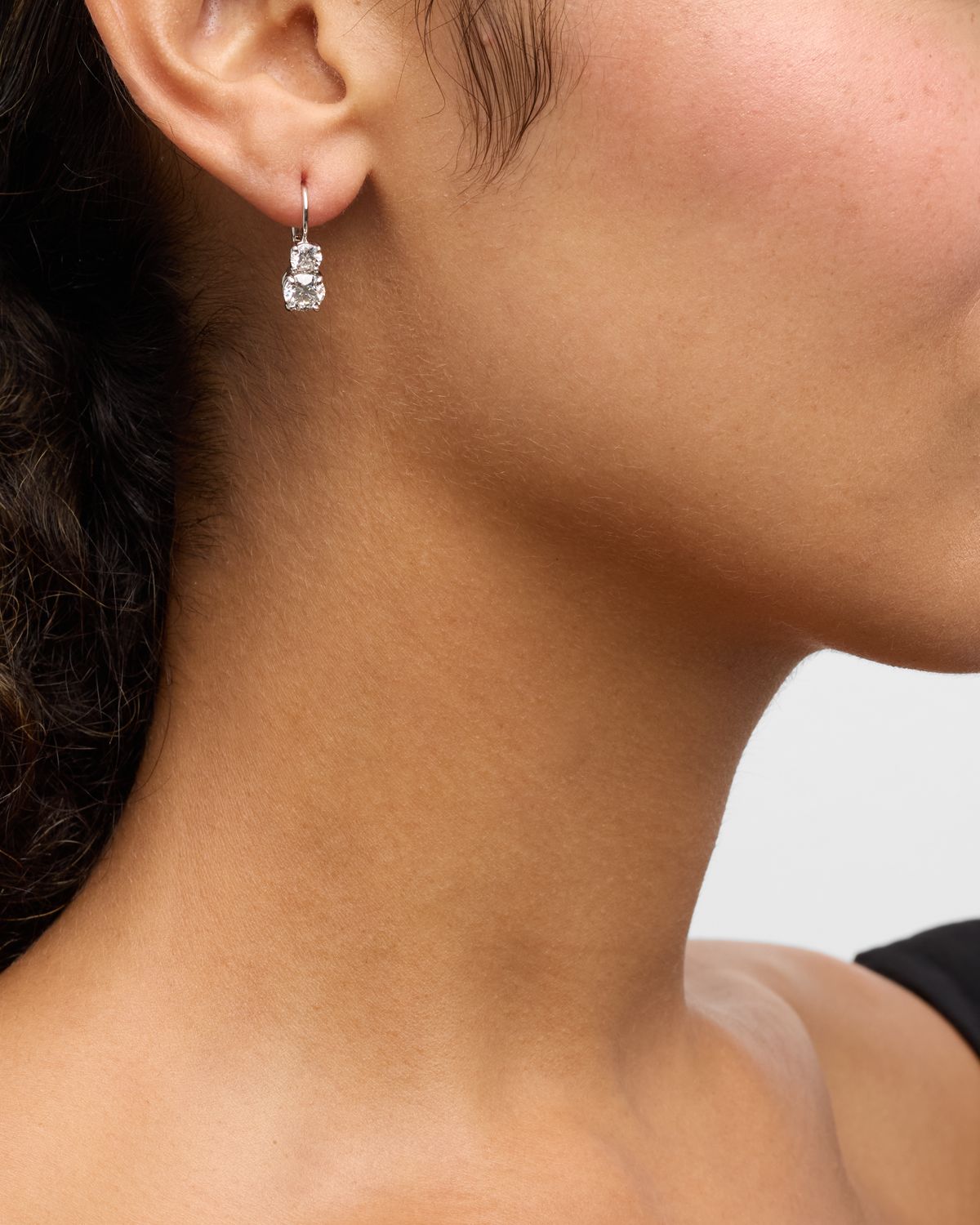 Neiman Marcus Diamonds Platinum Round Diamond Drop Earrings, 1.80tcw, 0.75"L