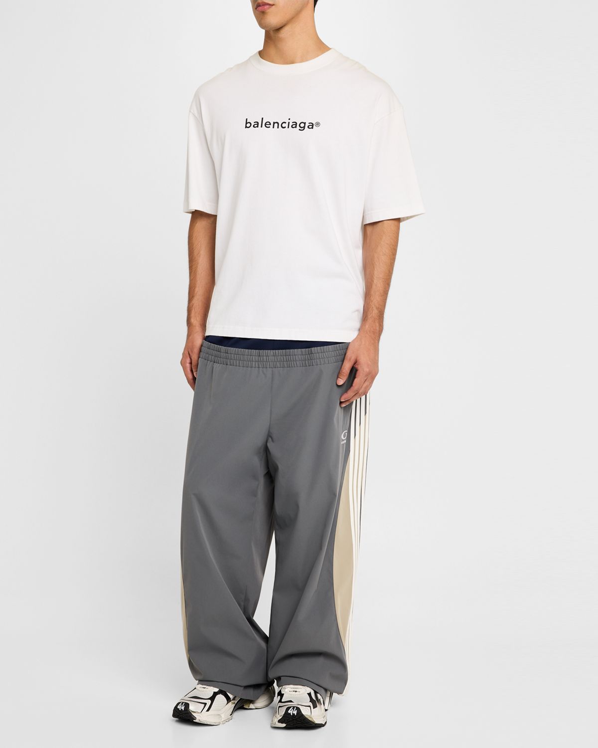 Balenciaga Men 's Cut-Up Tracksuit Pants