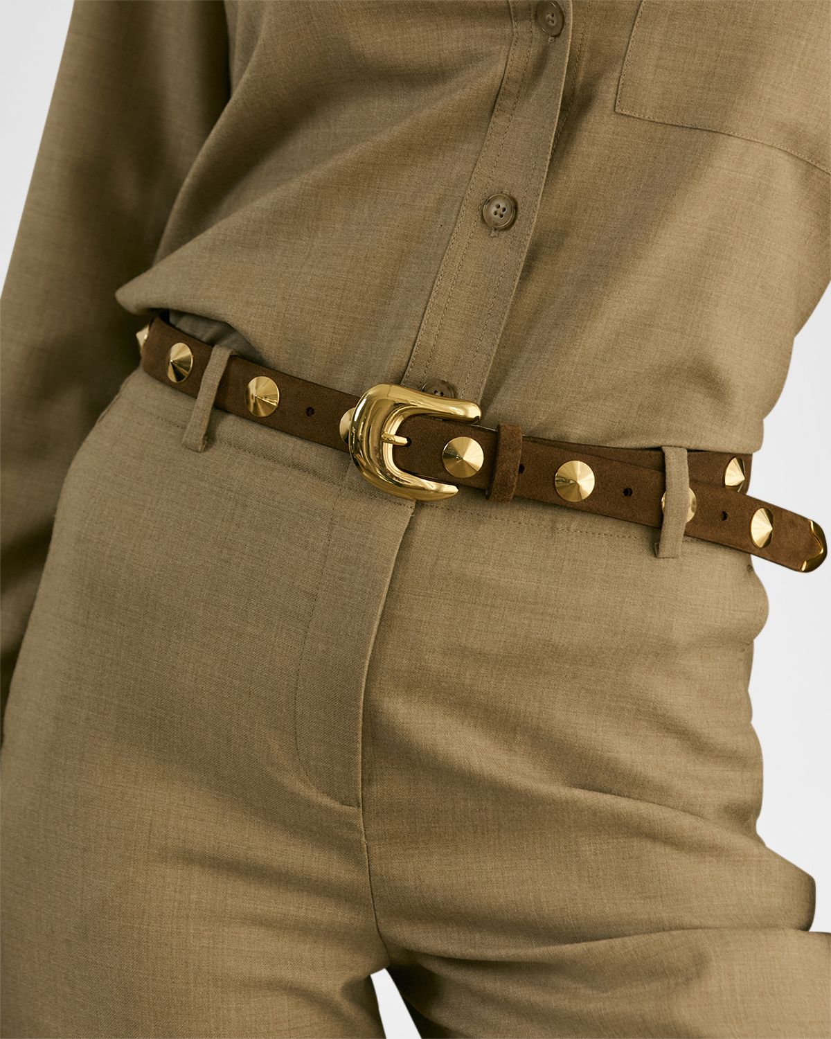 Aureum Collective Leather Studded Belt