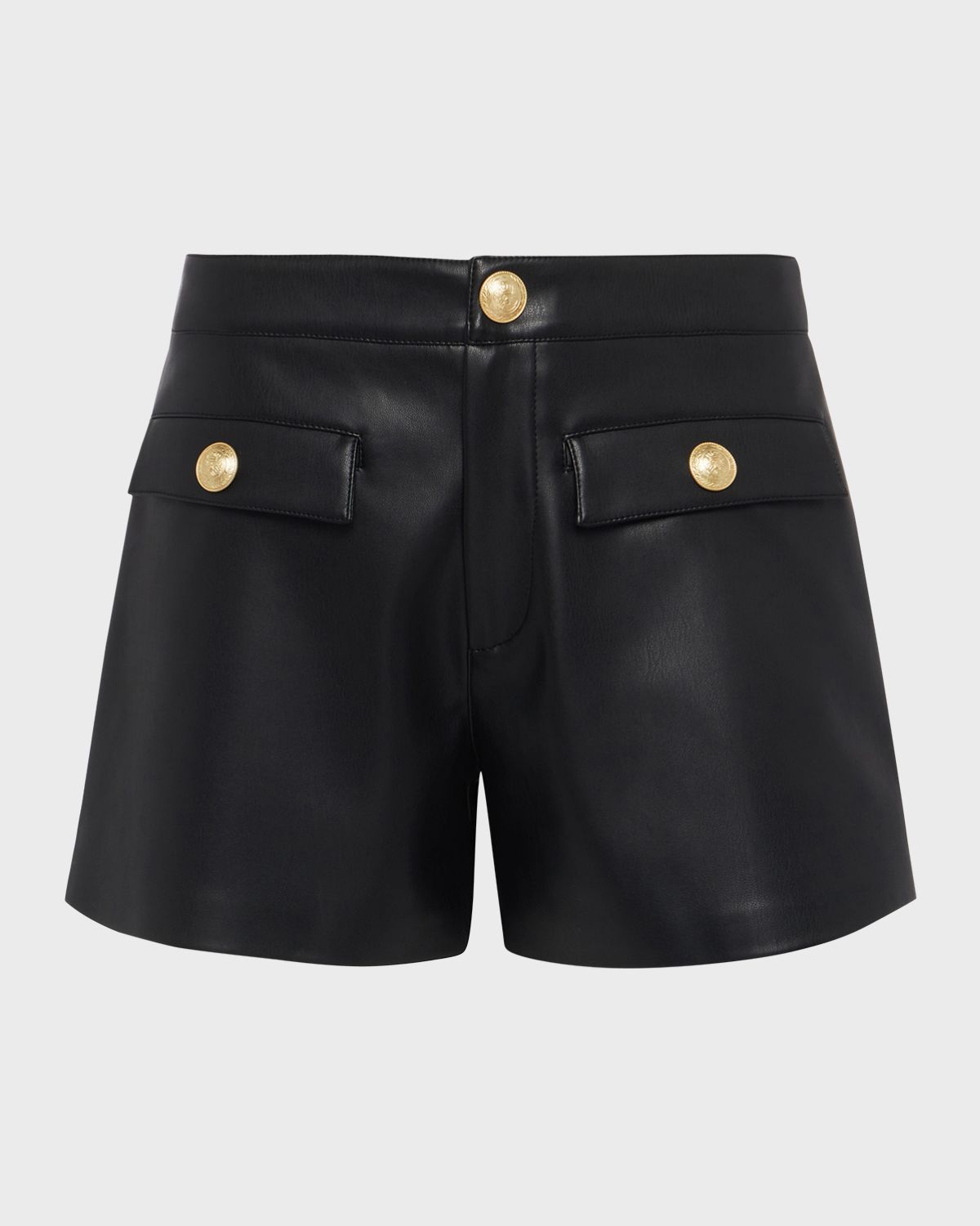 L 'Agence Dionne Faux Leather Shorts