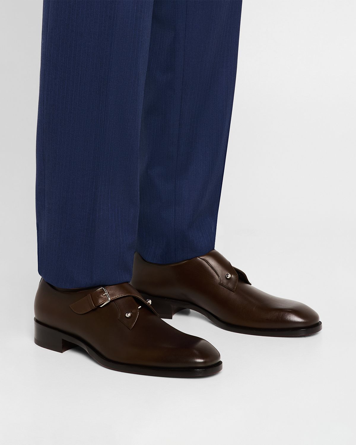 Christian Louboutin Men's Chambeli Monk-Strap Leather Loafers