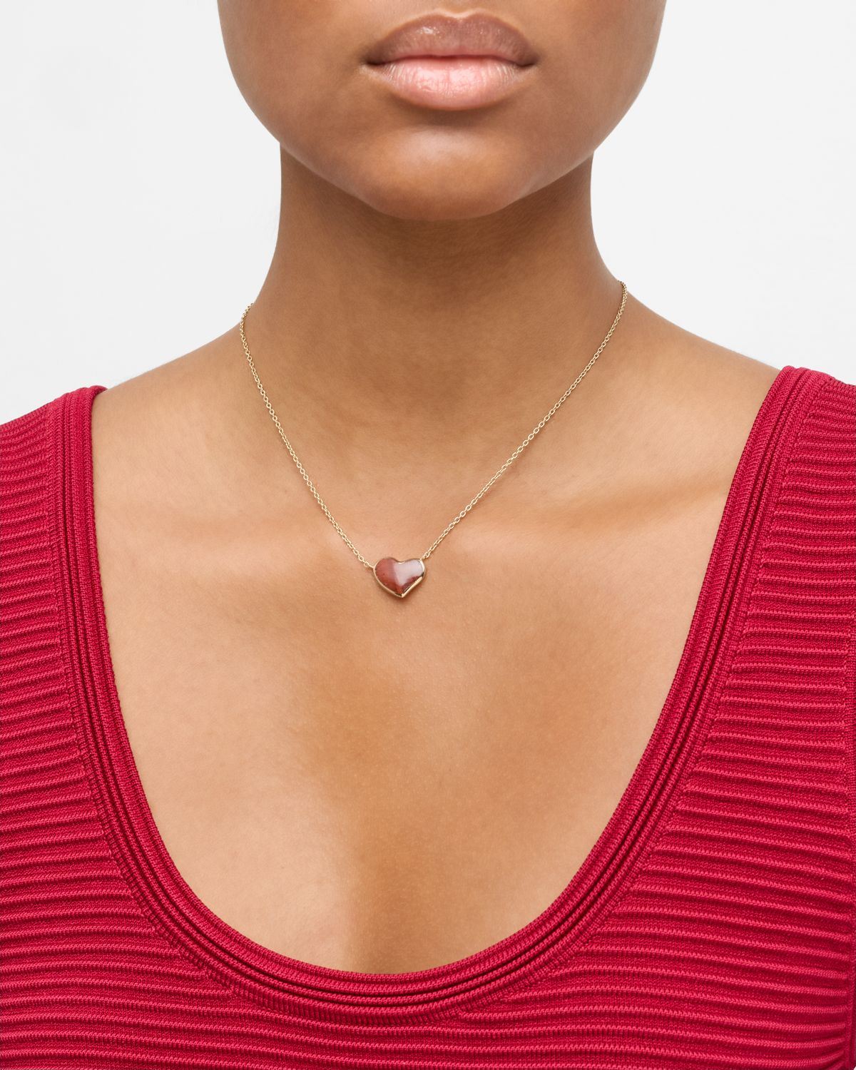 Jan Leslie Single Heart Gemstone Pendant Necklace, 18"L