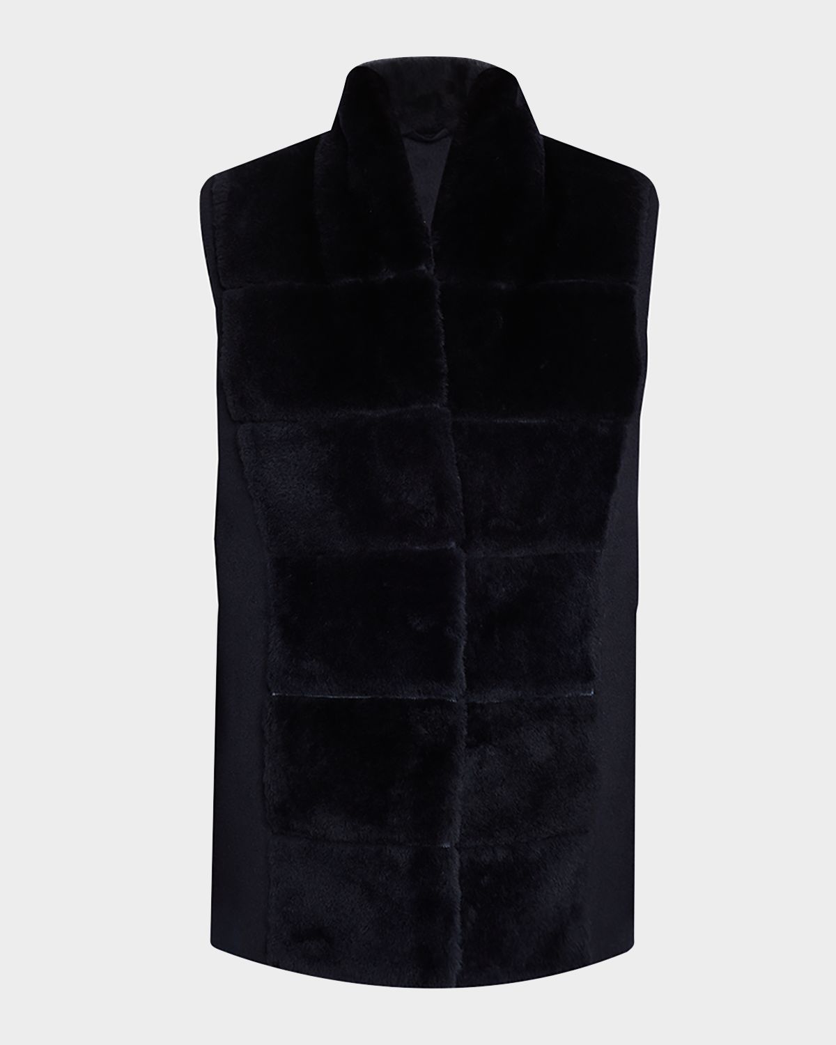 Gorski Reversible Shearling Lamb Vest with Cashmere-Blend Back