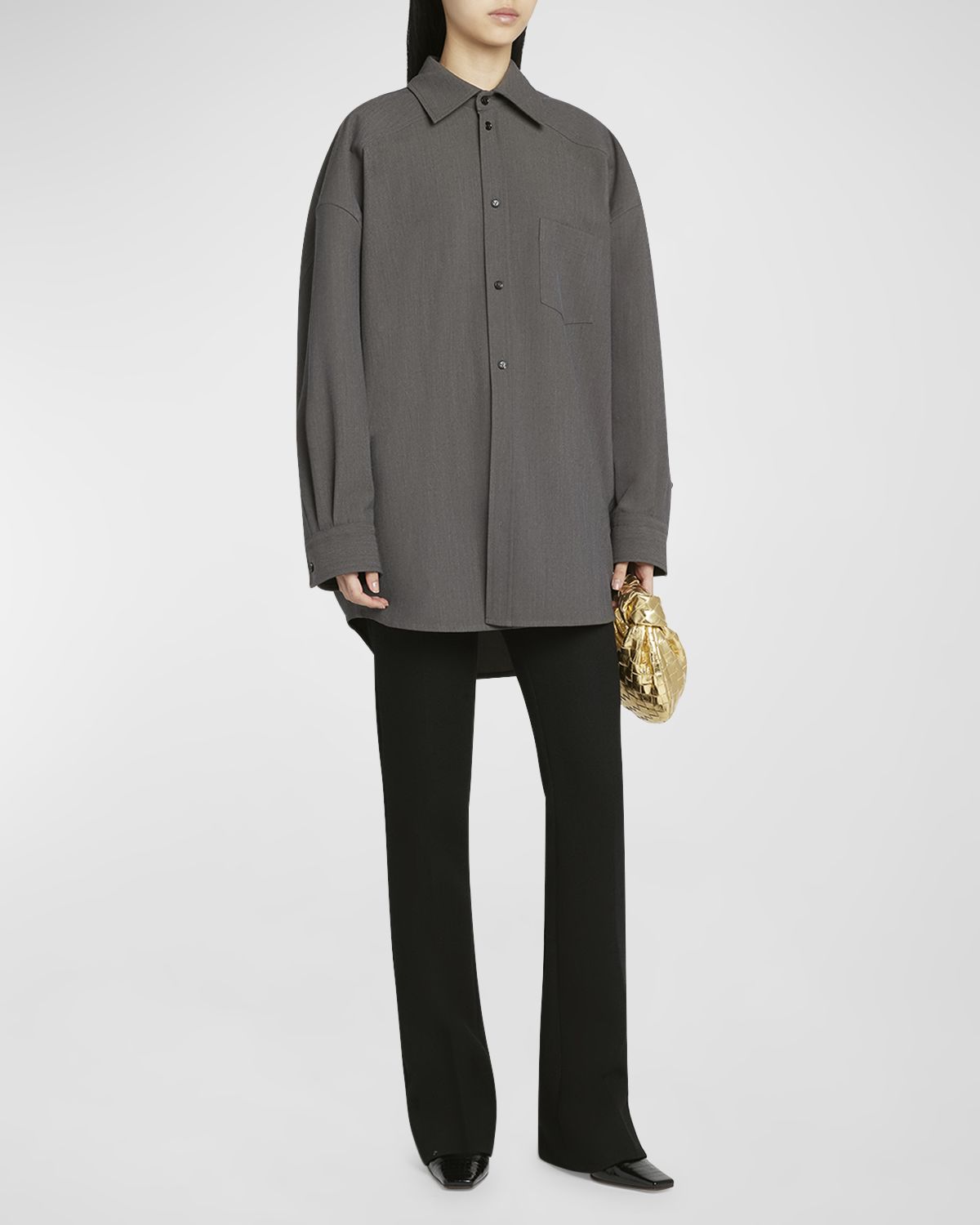 Bottega Veneta Wool-Blend Buttoned Shirt