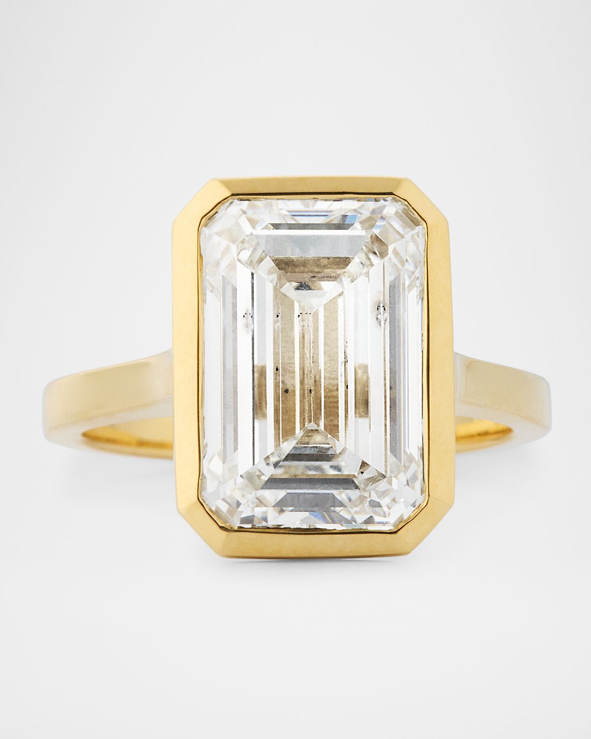 Neiman Marcus Lab Grown Diamonds Lab Grown Diamond 14K Yellow Gold Emerald Cut Solitaire Ring, 8.00tcw