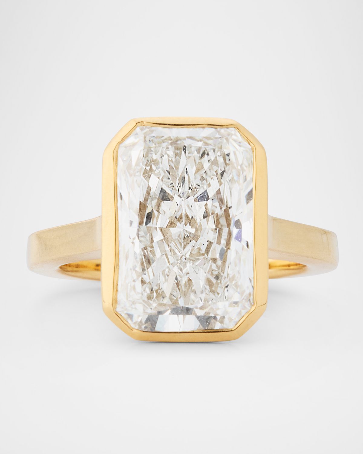 Neiman Marcus Lab Grown Diamonds Lab Grown Diamond 14K Yellow Gold Radiant Cut Solitaire Ring, 4.00tcw