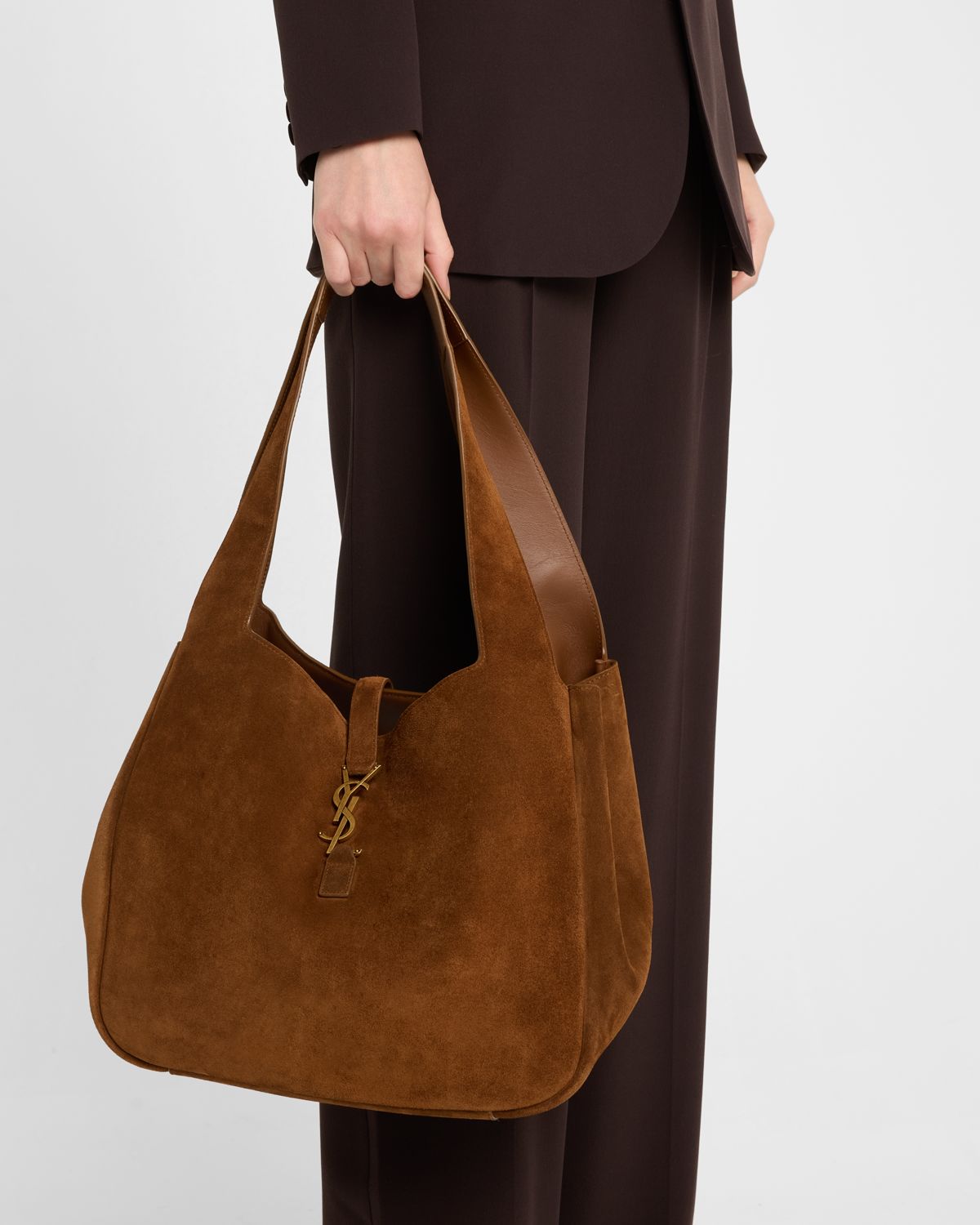 Saint Laurent Le 5 À 7 Bea YSL Cabas Tote Bag in Suede