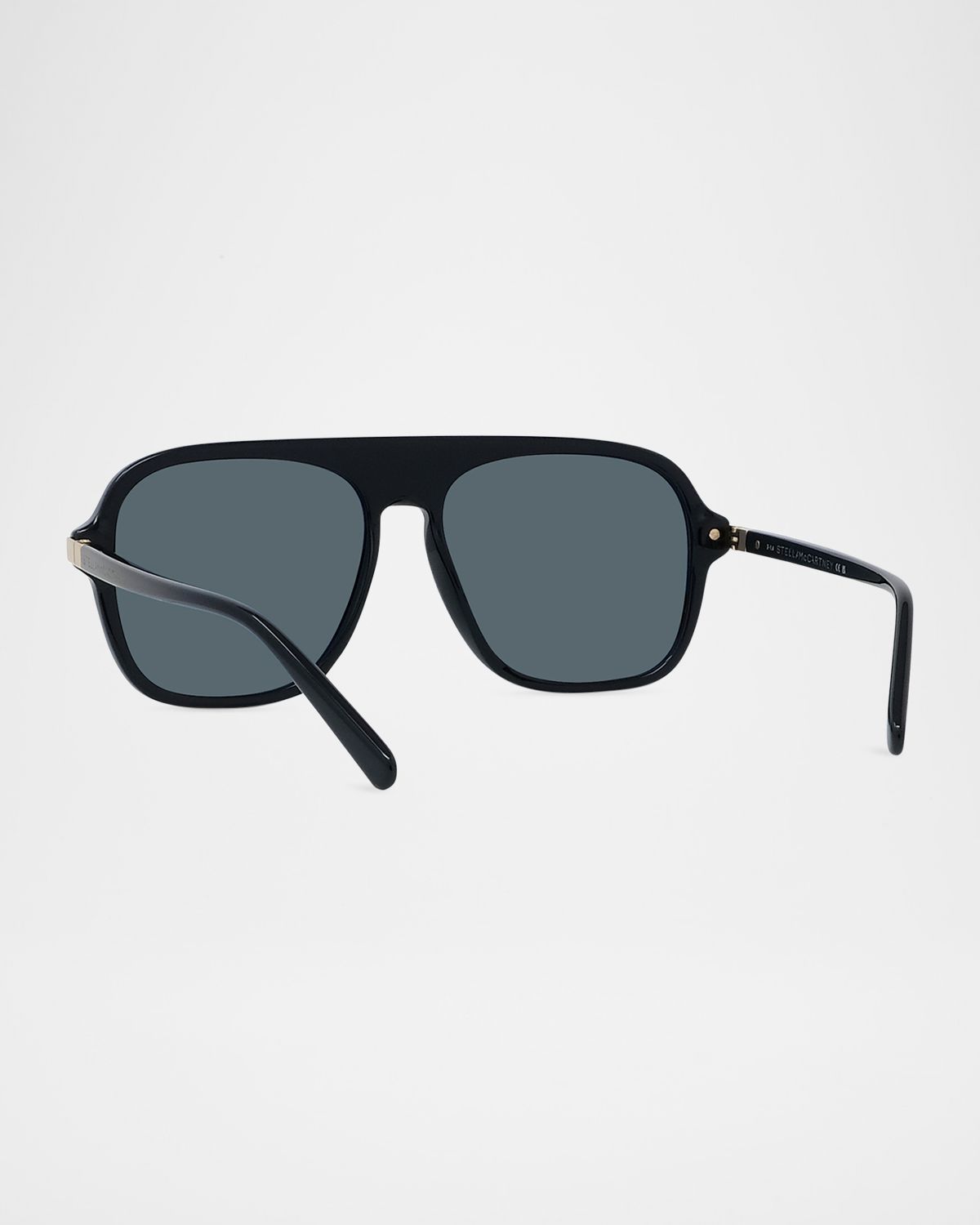 Stella McCartney Logo-Print Aviator Acetate Sunglasses