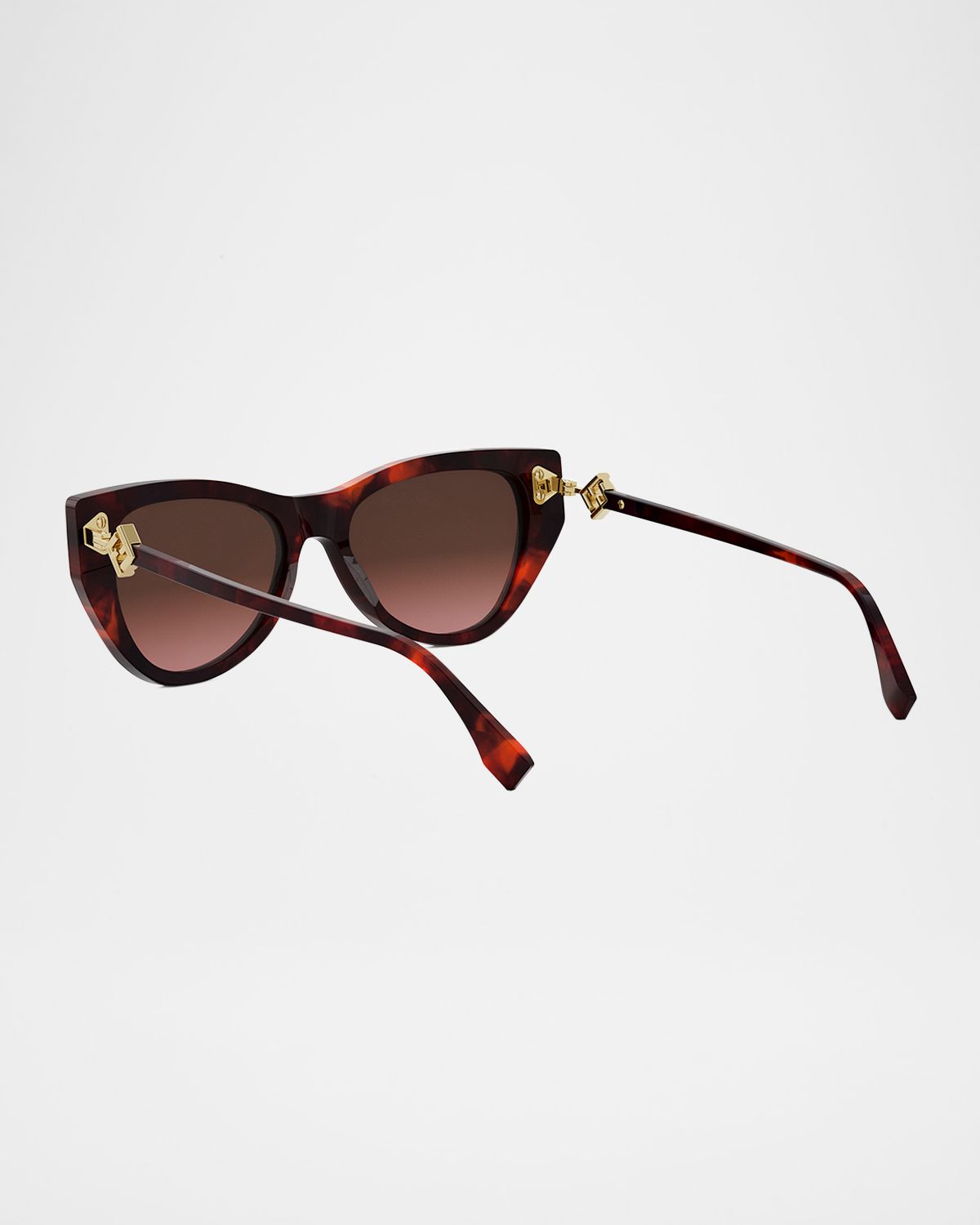 Fendi FF Diamond Logo Acetate & Nylon Cat-Eye Sunglasses