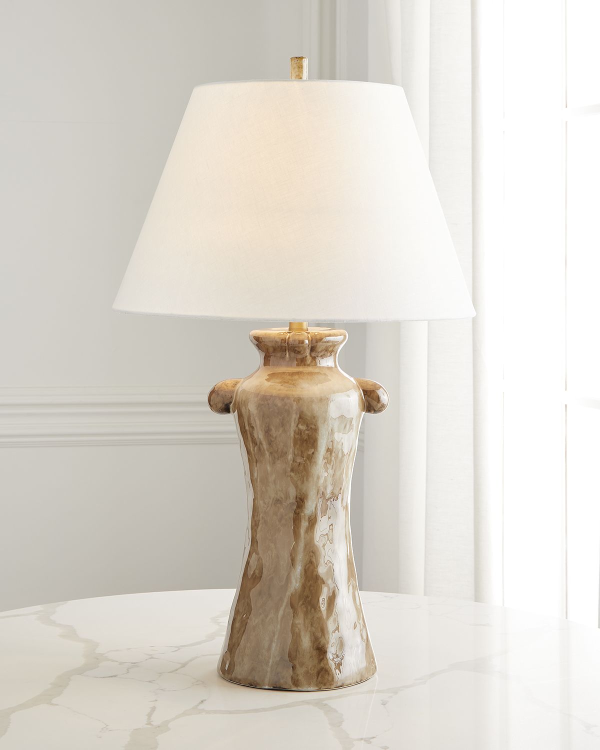 Neiman Marcus Reactive 32" Ceramic Table Lamp
