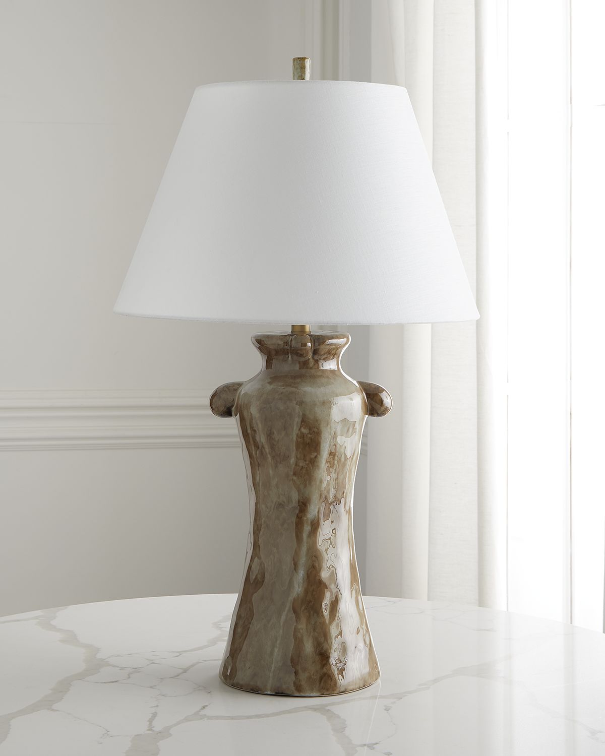 Neiman Marcus Reactive 32" Ceramic Table Lamp | Thumbnail 4 Neiman Marcus Reactive 32" Ceramic Table Lamp | Thumbnail 4