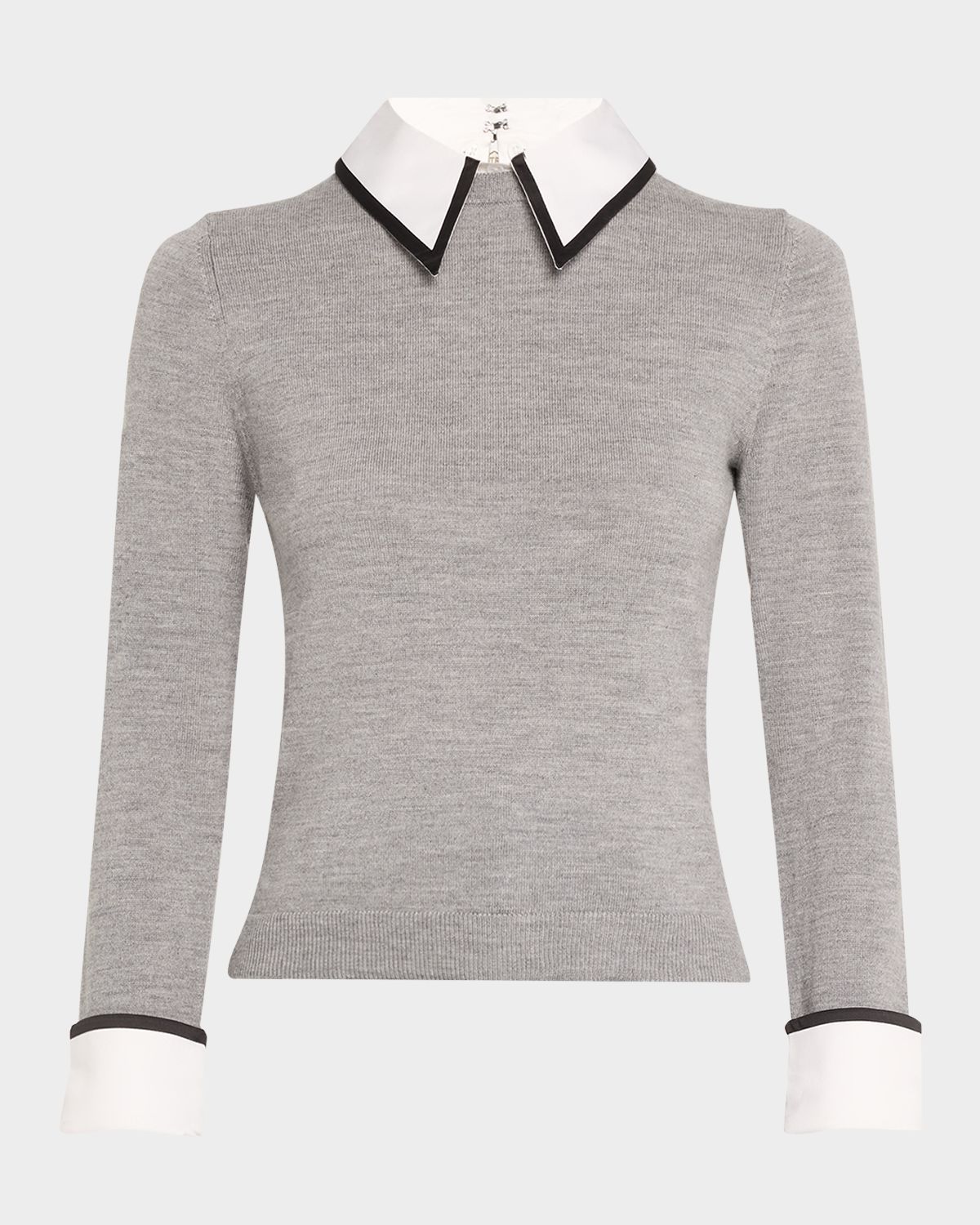 ALICE + OLIVIA Porla Collared Sweater | Thumbnail 6