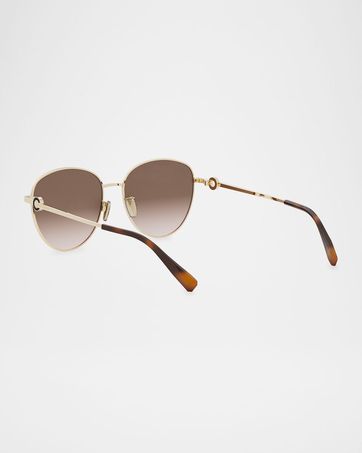 BVLGARI Round Metal & Nylon Sunglasses