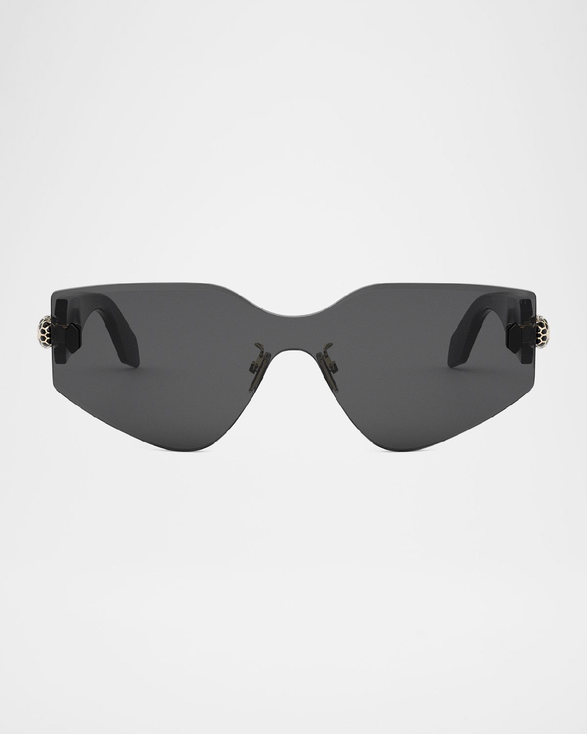 BVLGARI Serpenti Rimless Metal & Nylon Shield Sunglasses