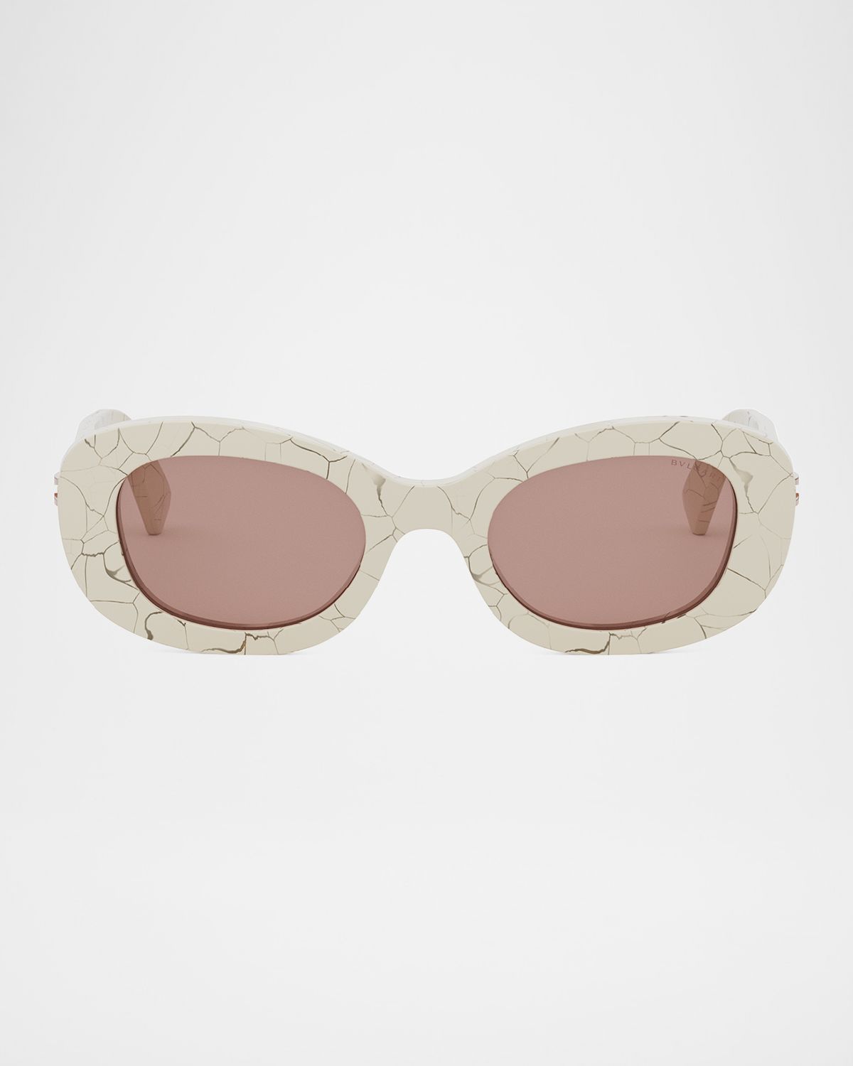 BVLGARI B. ZERO1 Oval Acetate and Nylon Sunglasses