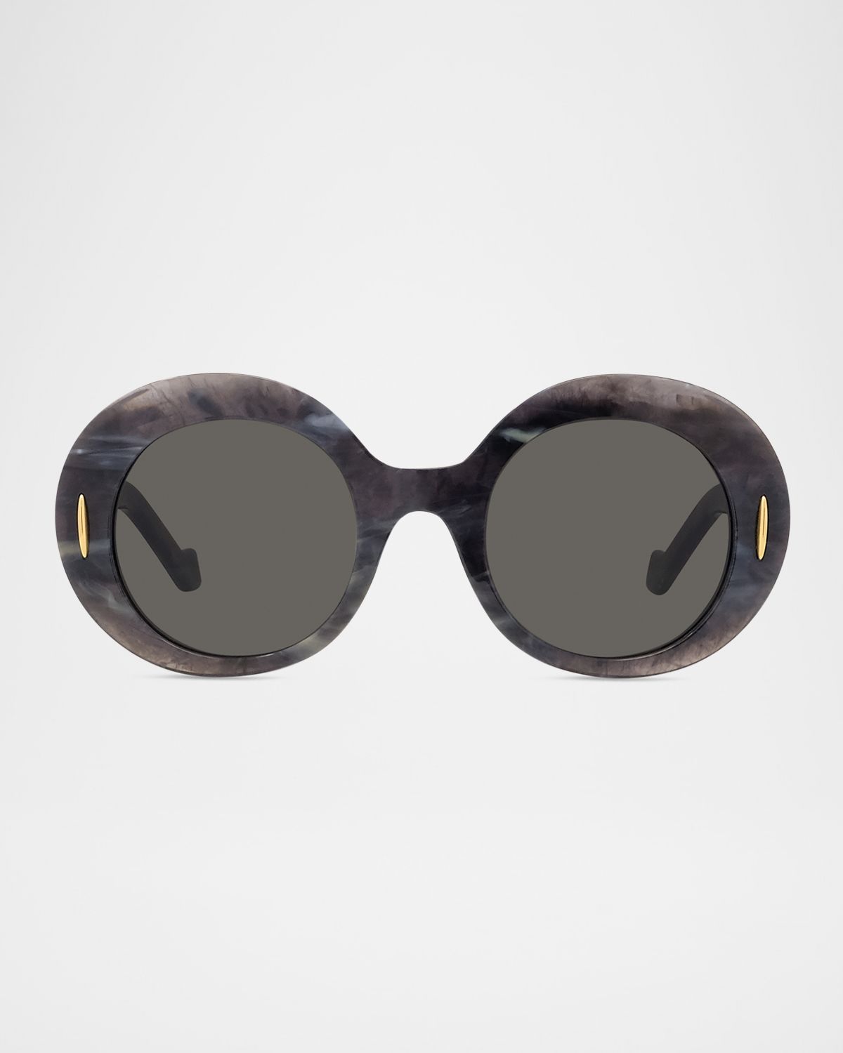 Loewe Men 's Anagram Acetate and Nylon Round Sunglasses