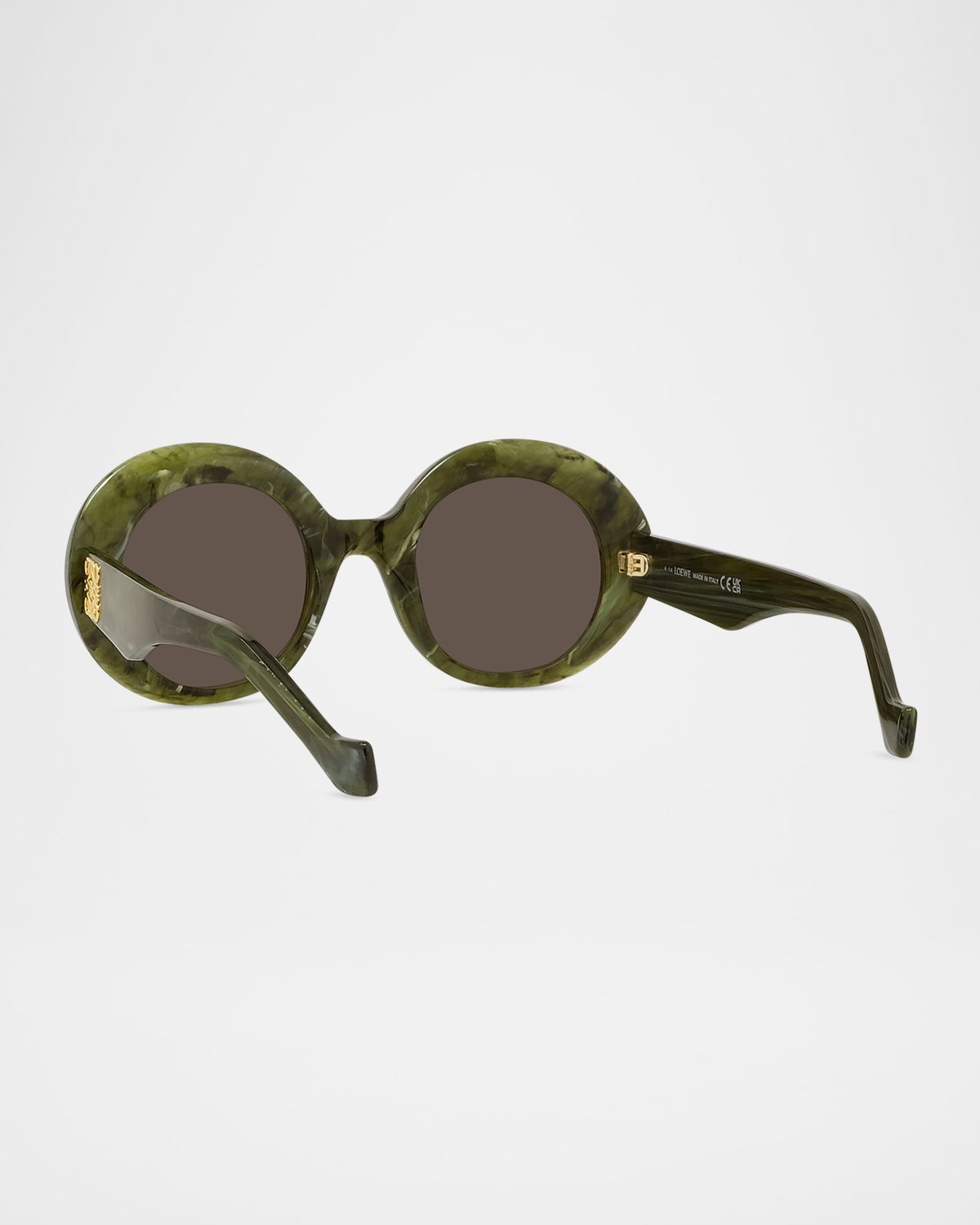 Loewe Men 's Anagram Acetate and Nylon Round Sunglasses