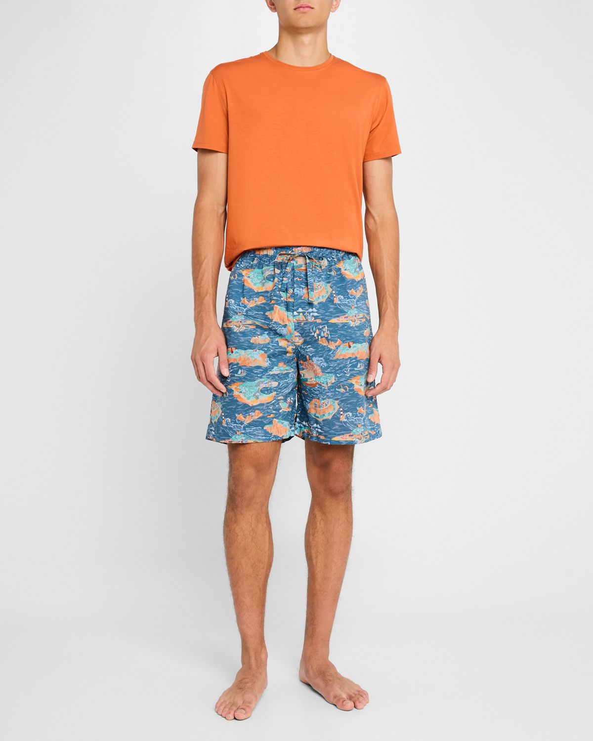 Derek Rose Men's Basel Crewneck T-Shirt