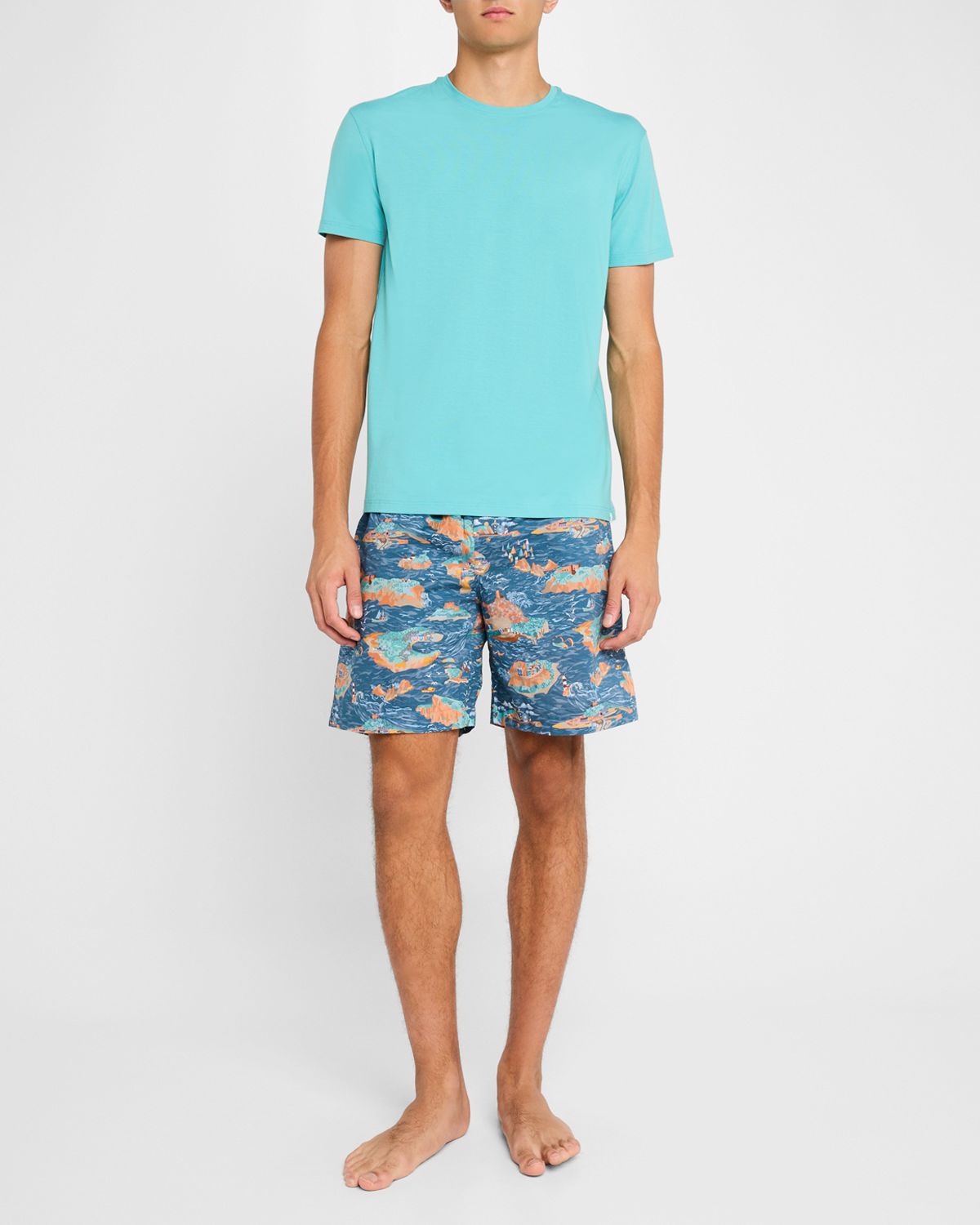 Derek Rose Men 's Basel Crewneck T-Shirt