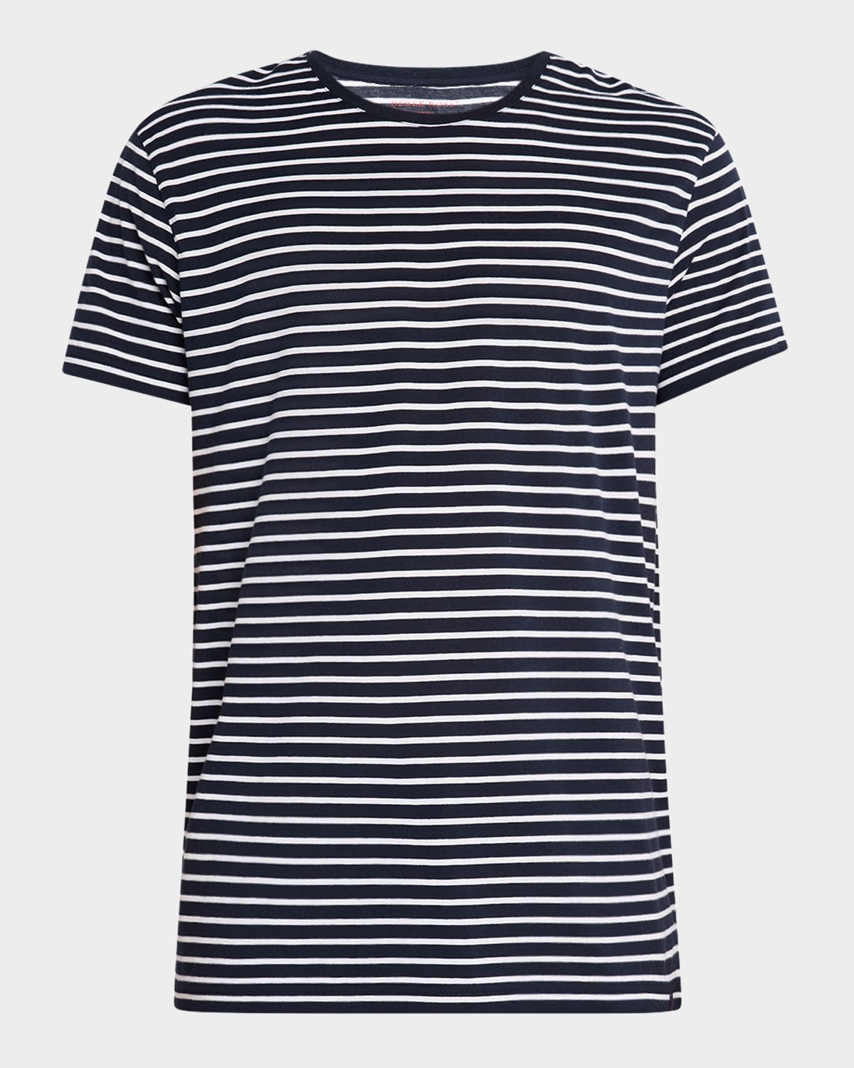 Derek Rose Men 's Ryder Horizontal Stripe Crewneck T-Shirt