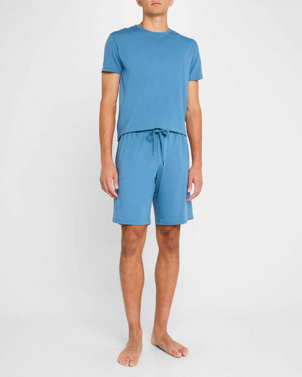 Derek Rose Men 's Basel Micromodal Crewneck T-Shirt