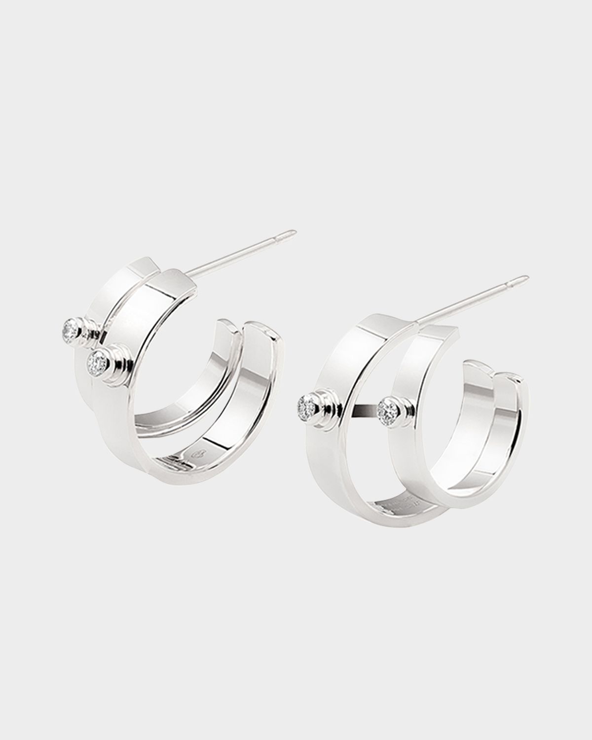 Nouvel Heritage 18K Monday Morning Mood Double Hoop Earrings