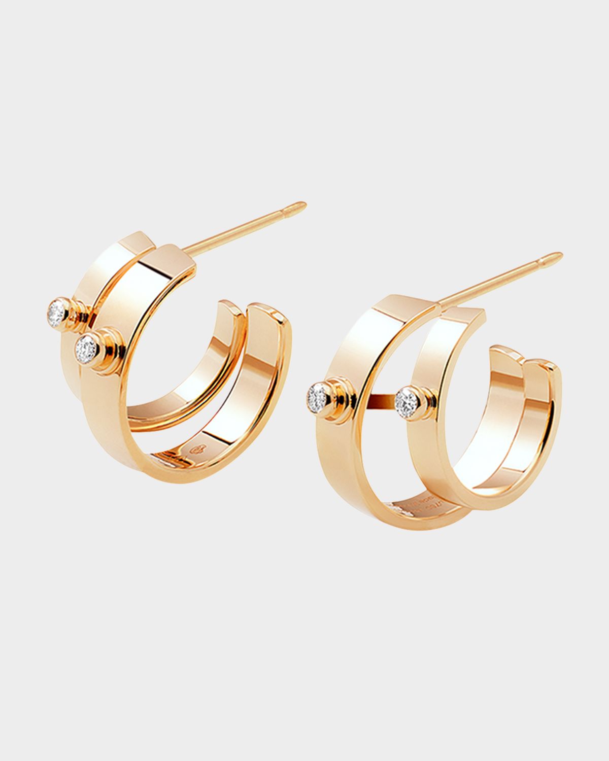 Nouvel Heritage 18K Monday Morning Mood Double Hoop Earrings