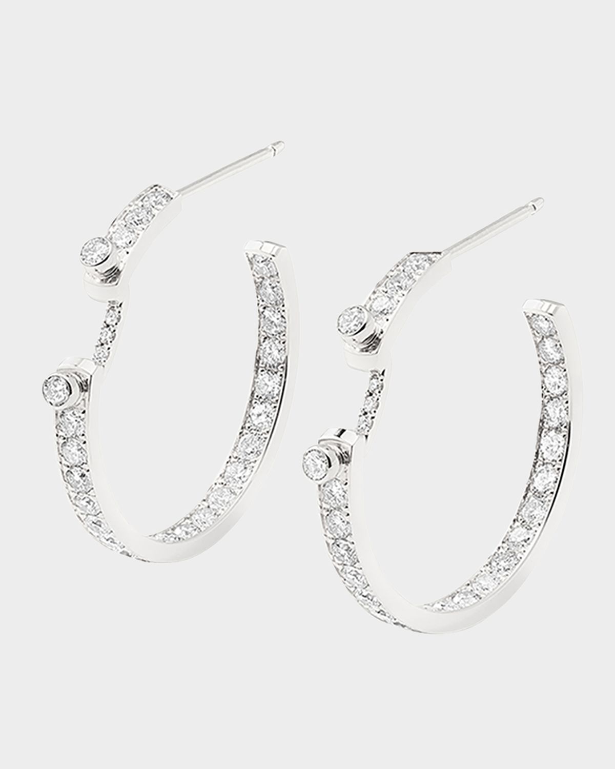 Nouvel Heritage 18K Eternity Tuxedo Mood Hoop Earrings