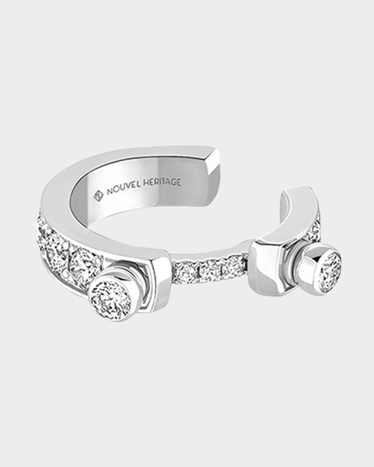 Nouvel Heritage 18K Eternity Tuxedo Ear Cuff