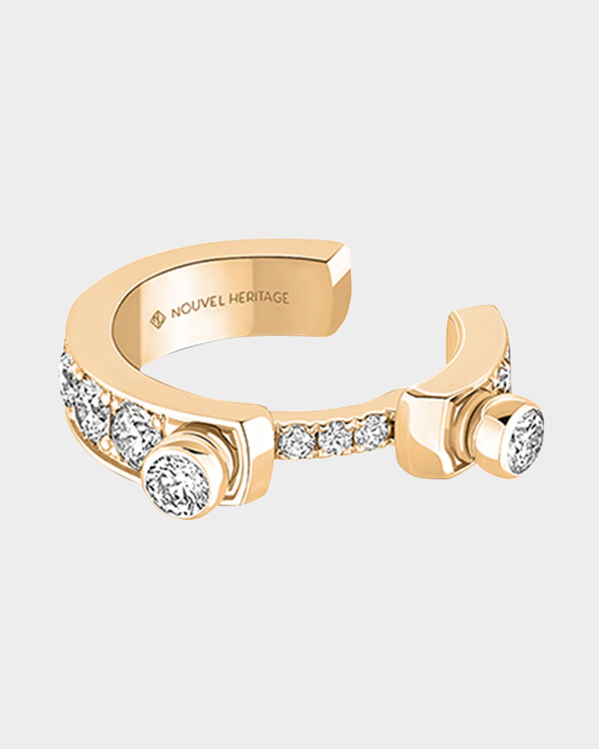 Nouvel Heritage 18K Eternity Tuxedo Ear Cuff
