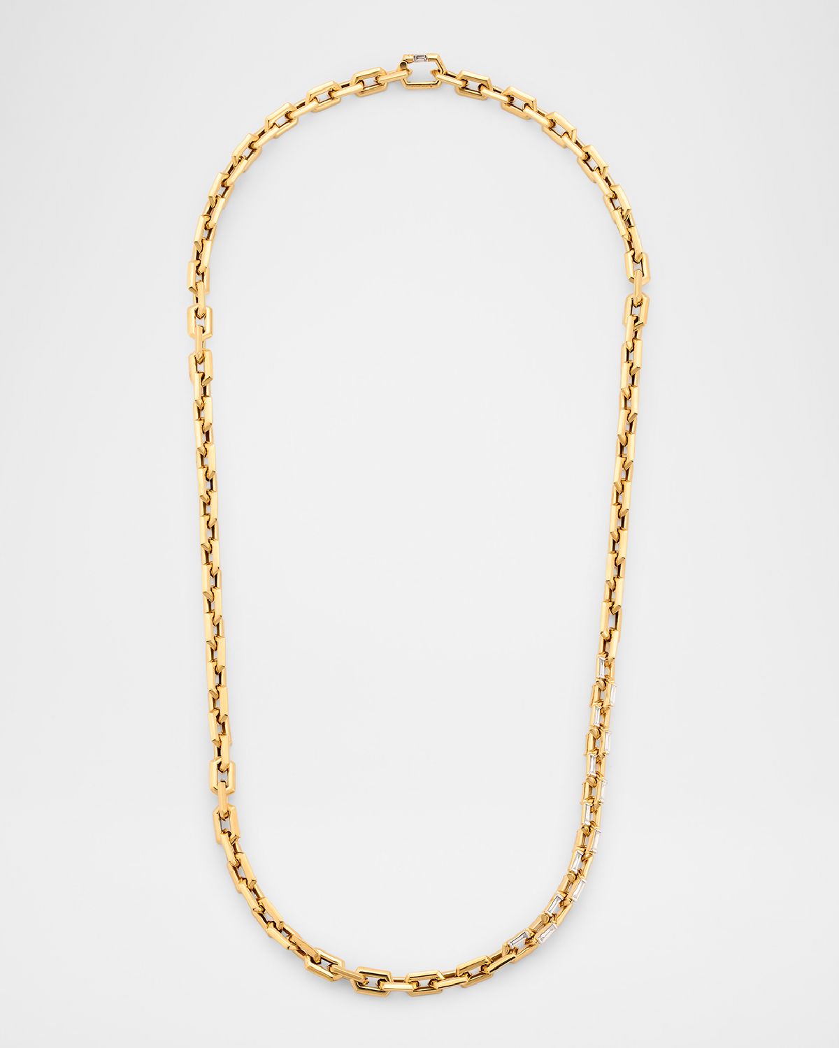 Nikos Koulis 18K Yellow Gold Baguette Diamond Necklace