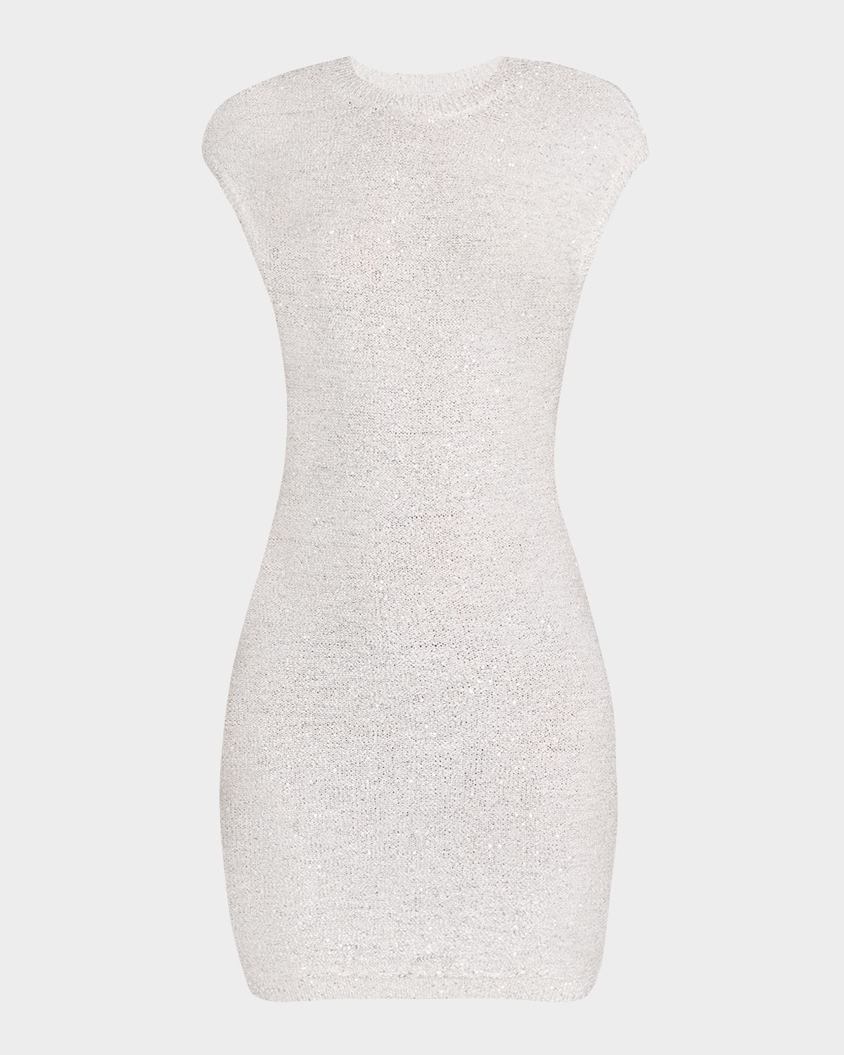 Herve Leger Delilah Sequin Knit Cap-Sleeve Mini Dress
