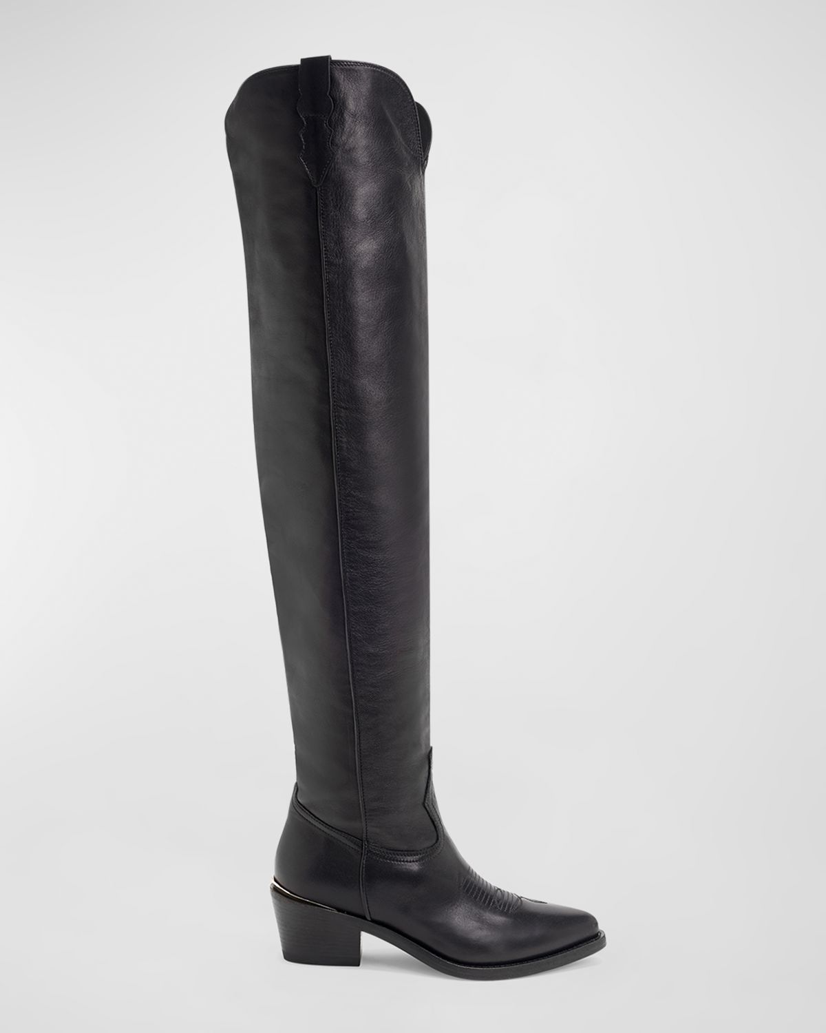 Partlow Julia Leather Over-The-Knee Western Boots