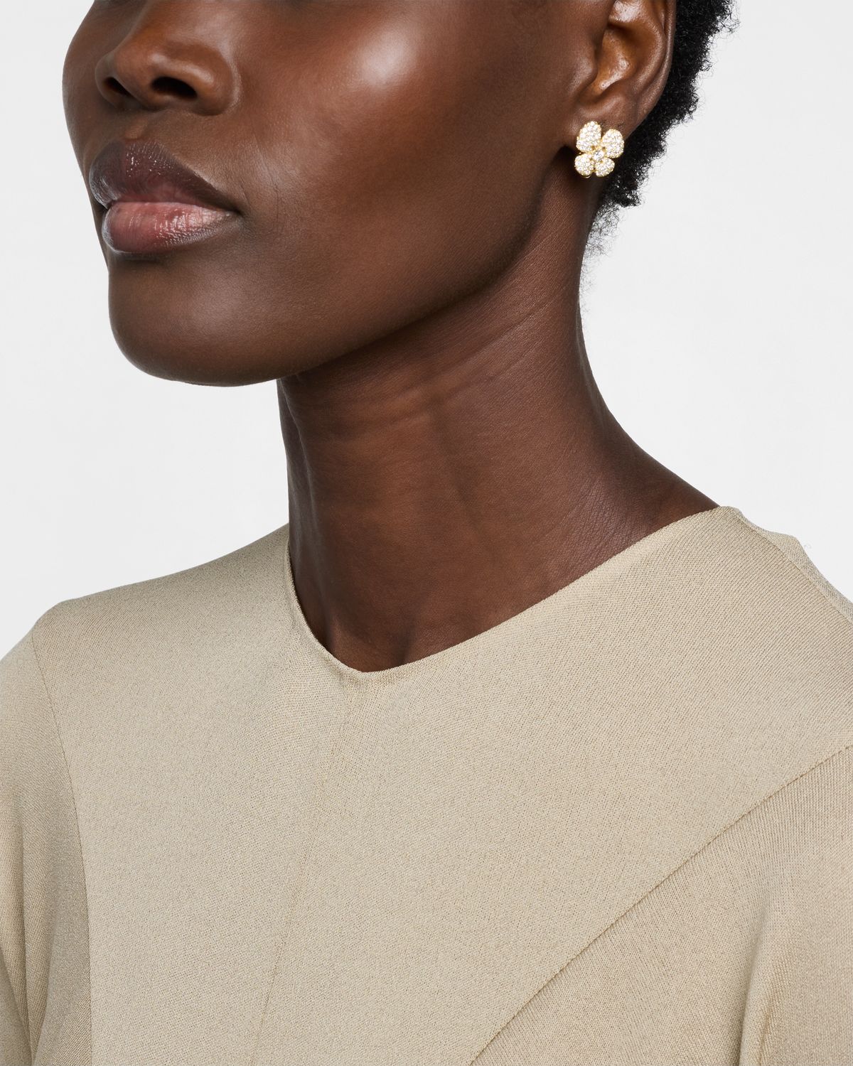 Miseno 18K Yellow Gold Flower Earrings with Diamonds
