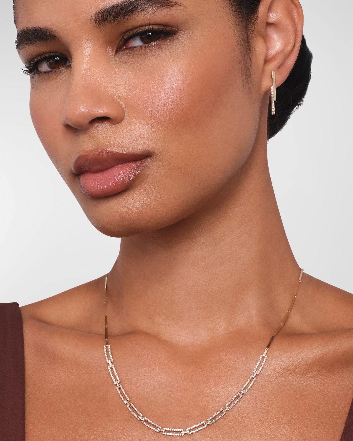 LANA Flawless Edge Linear Earrings, 26mm